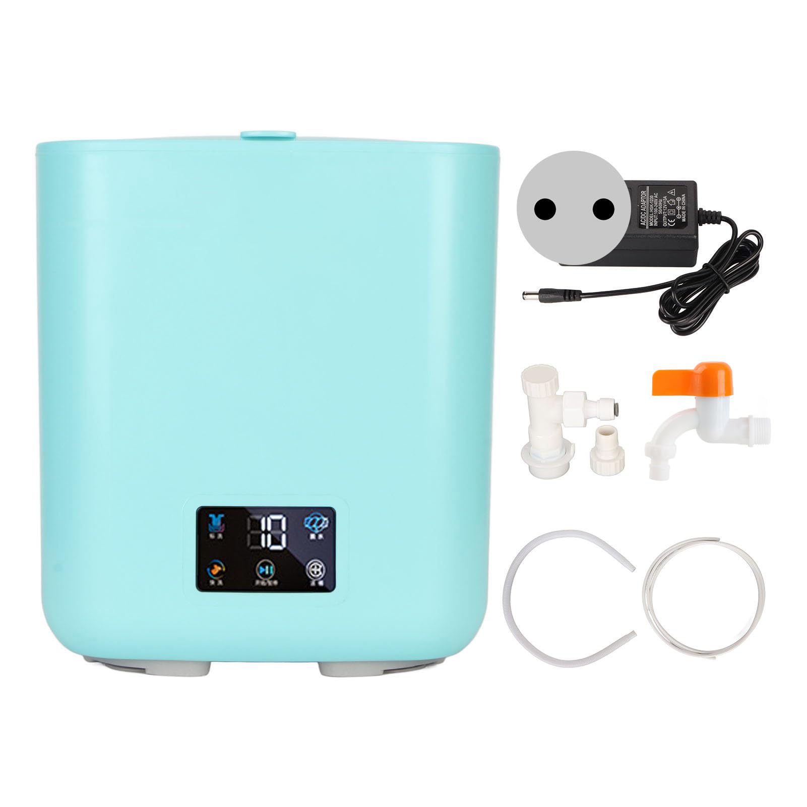 Lavadora, ABS 7L Pantalla Táctil Automática LCD 100-240 V Lavadora con Secadora Rotativa Al Dormitorio (Enchufe de la UE)