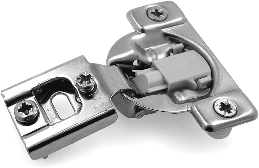 Modket M4313-8-D-SC-50 35mm 105 Degree 1/2 in. Overlay Soft Close Compact Concealed Hinge w/Dowels for Face Frame Cabinets — 50 Pack (25 Pairs)