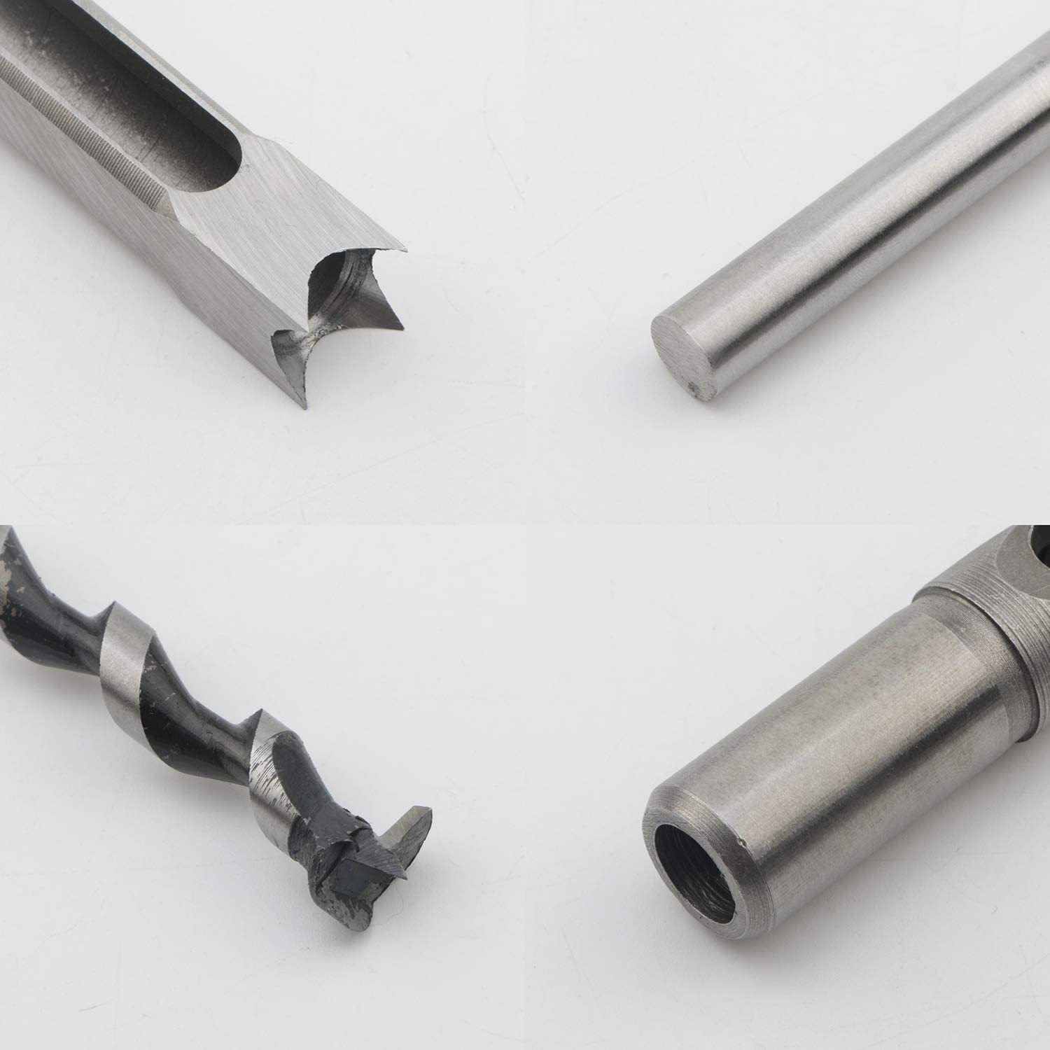 Uptodateproducts 3pcs Woodworking Square Hole Drill Bits Mortising Chisel Set, Countersink Bits Woodworker Hole Saw Power Tool Kits Tool Set 8MM 10MM 12MM 2