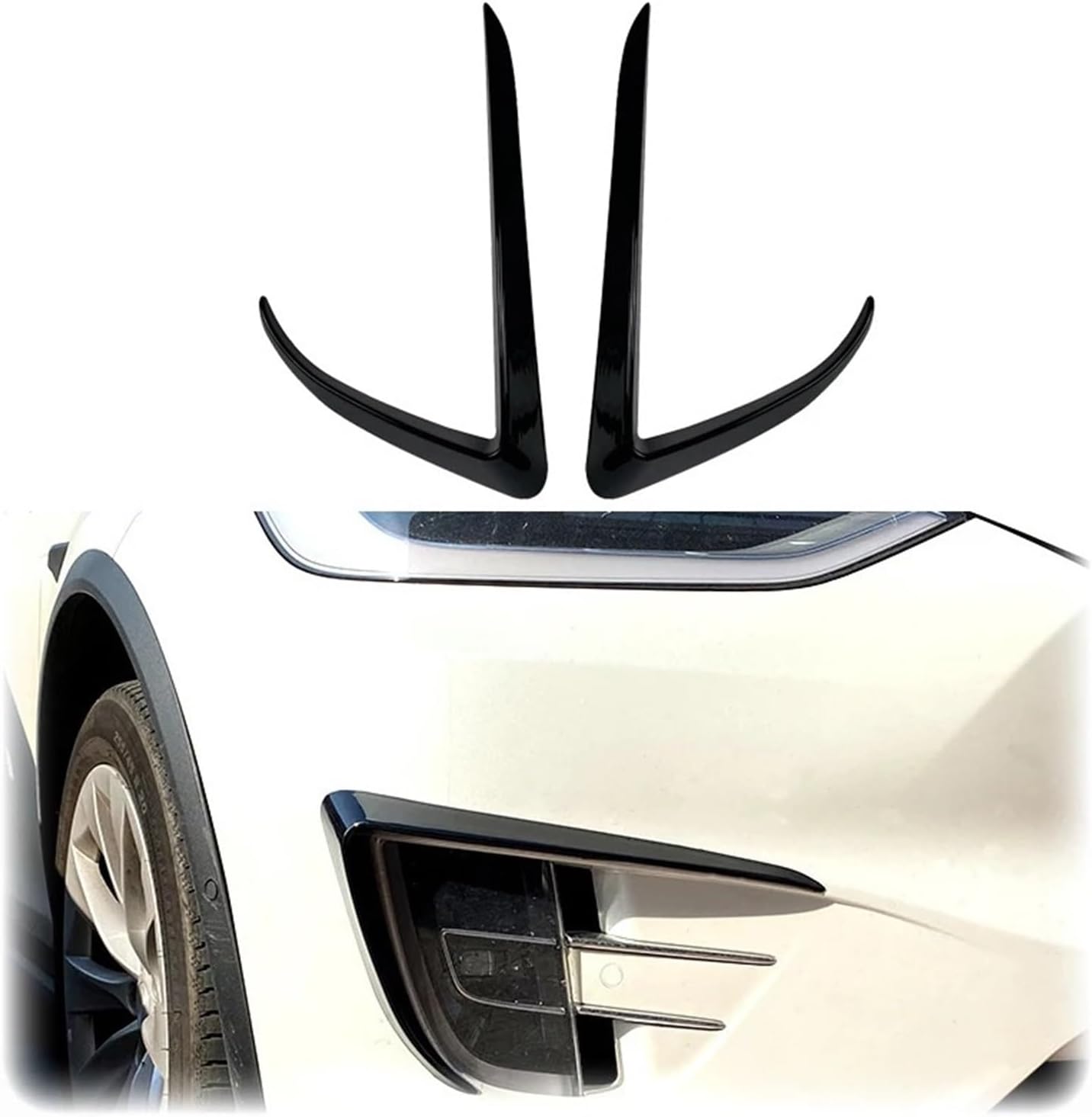 KINOKAYI(キノカイ) フロントバンパーリップスポイラー、テスラ、モデル X 2015-2020 フォグランプエアベントカナー Amazon |  CARIG リップスポイラー 2017-2023 テスラ モデル 3 専用 ３分割 カーボン調塗装済み 艶あり黒 フロントリップ フロントスポイラー  テスラ ...