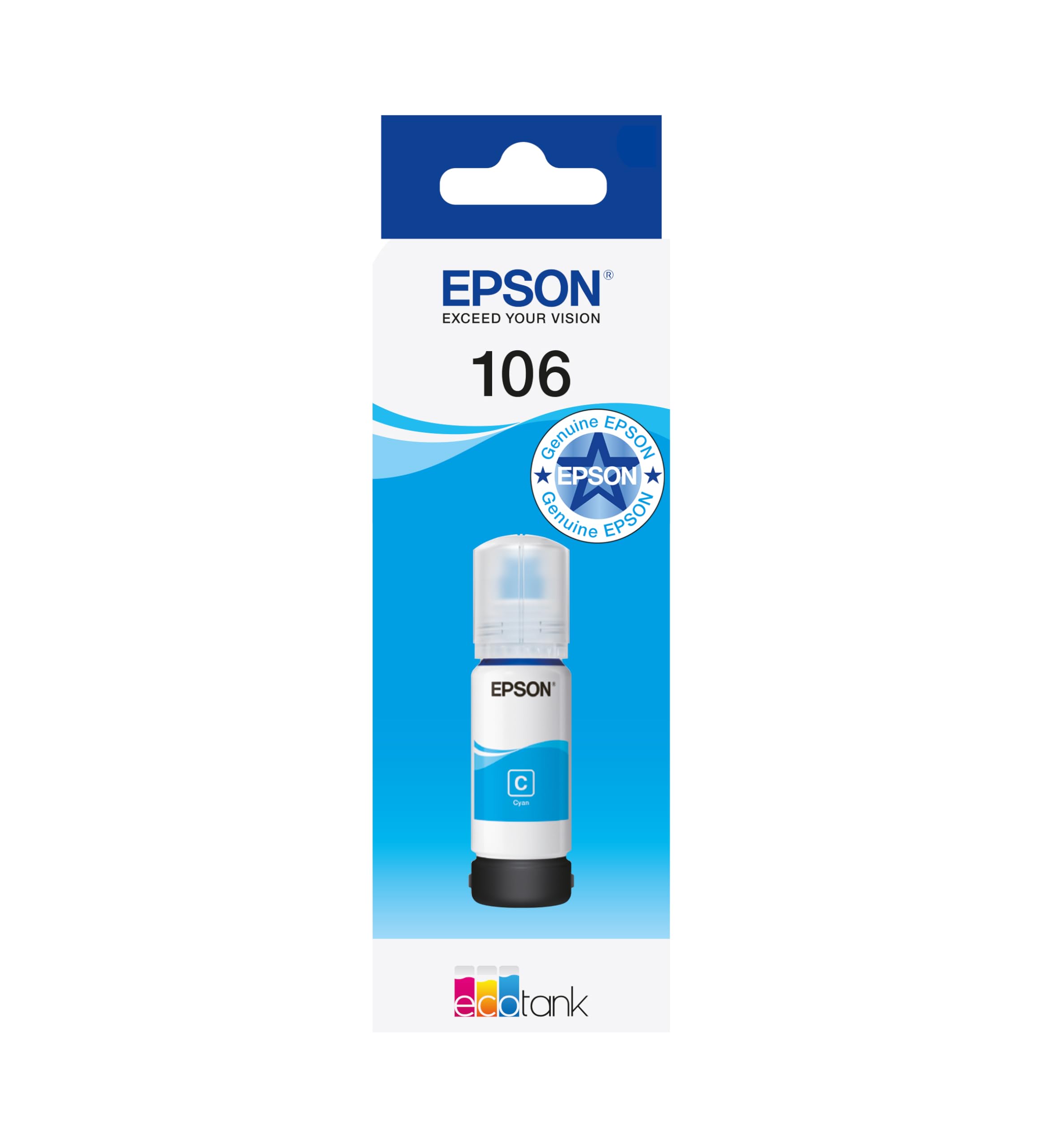 Epson Cyan 106 Ink Bottle Ecotank C13t00r240