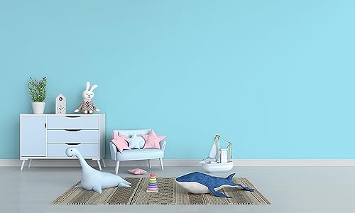 Miniatura 9 de Micpolo Papel tapiz azul de 15.7 x 197 pulgadas para dormitorio, papel adhesivo azul para despegar y pegar, papel tapiz para baño, vinilo extraíble,