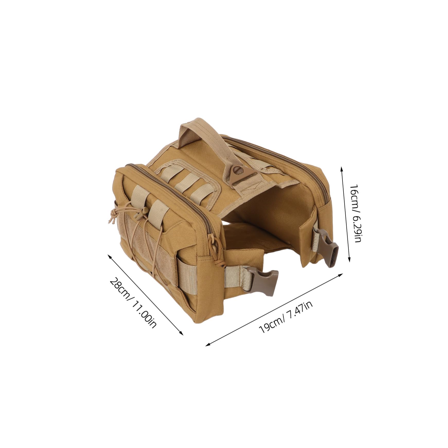 UPKOCH 55kg Sacoche de Selle pour Chien avec Latérales Sacoches de Randonnée pour Animaux de Compagnie Harnais- à Dos de Voyage avec Boucle à Dégagement Rapide pour Grands Chiens