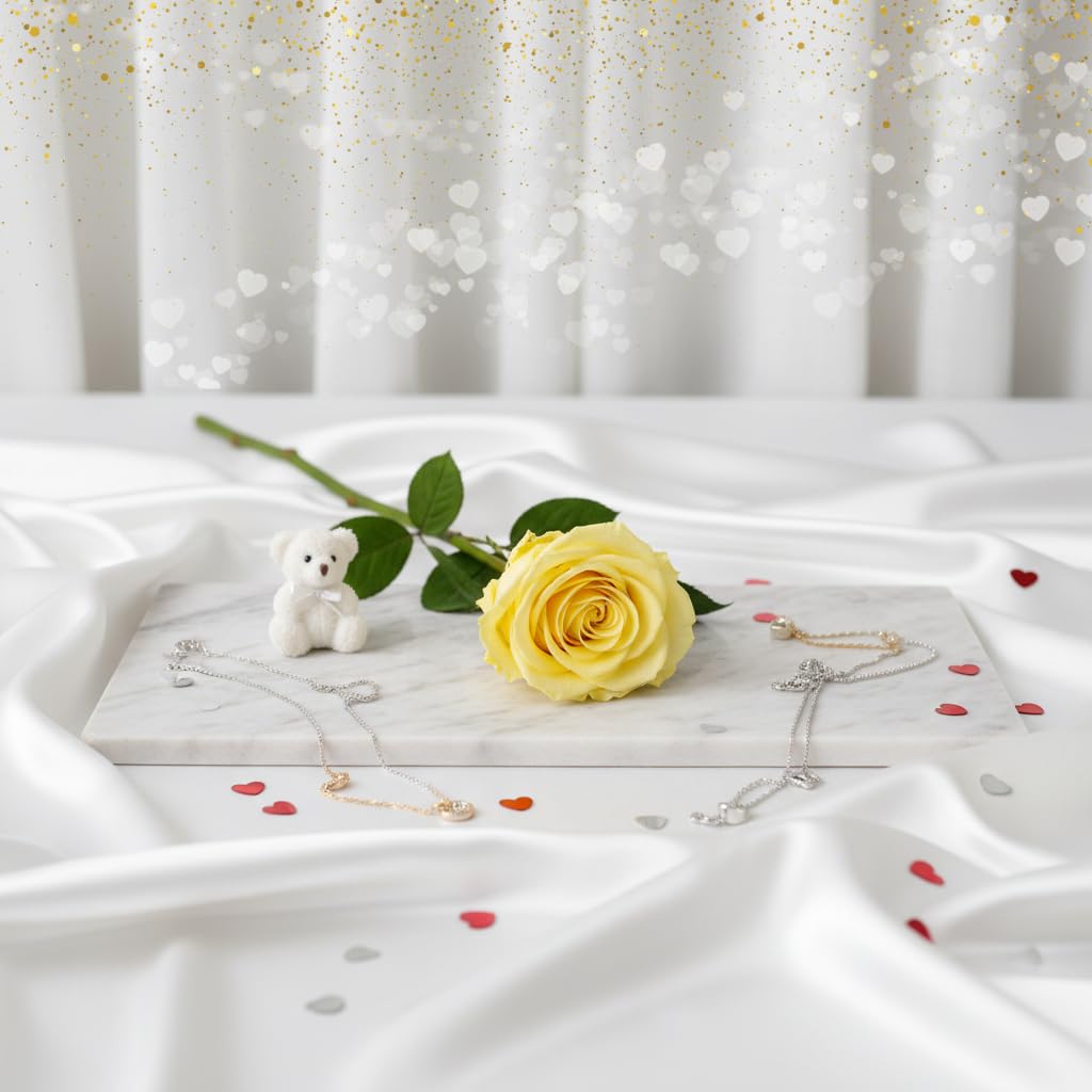 MUNTRADE 1 Rosa Preservada Natural | Rosa Eterna Amarilla | Detalle Romántico, Día de la Madre, San Valentín, Aniversario o Decoración | Flor Natural Conservada Decorativa