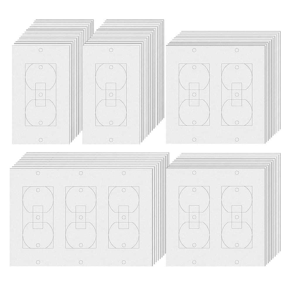 60 Pack Outlet Wall Plate Insulation Gasket Weatherproof Wall Gasket