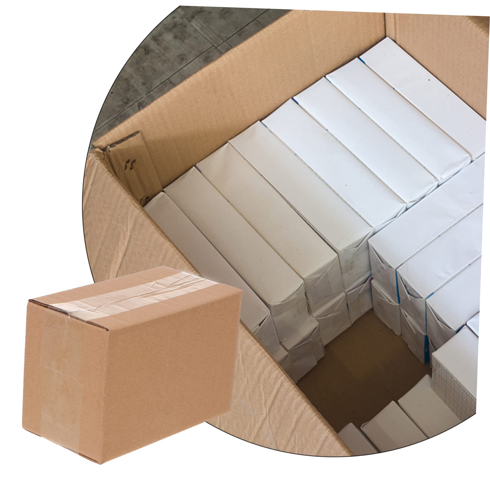 20 Cajas de Cartón Pequeñas de Embalaje Reciclable Forro Kraft, Forma Cúbica y Resistente para Rellenos de Calcetines y Empaques de Obsequio