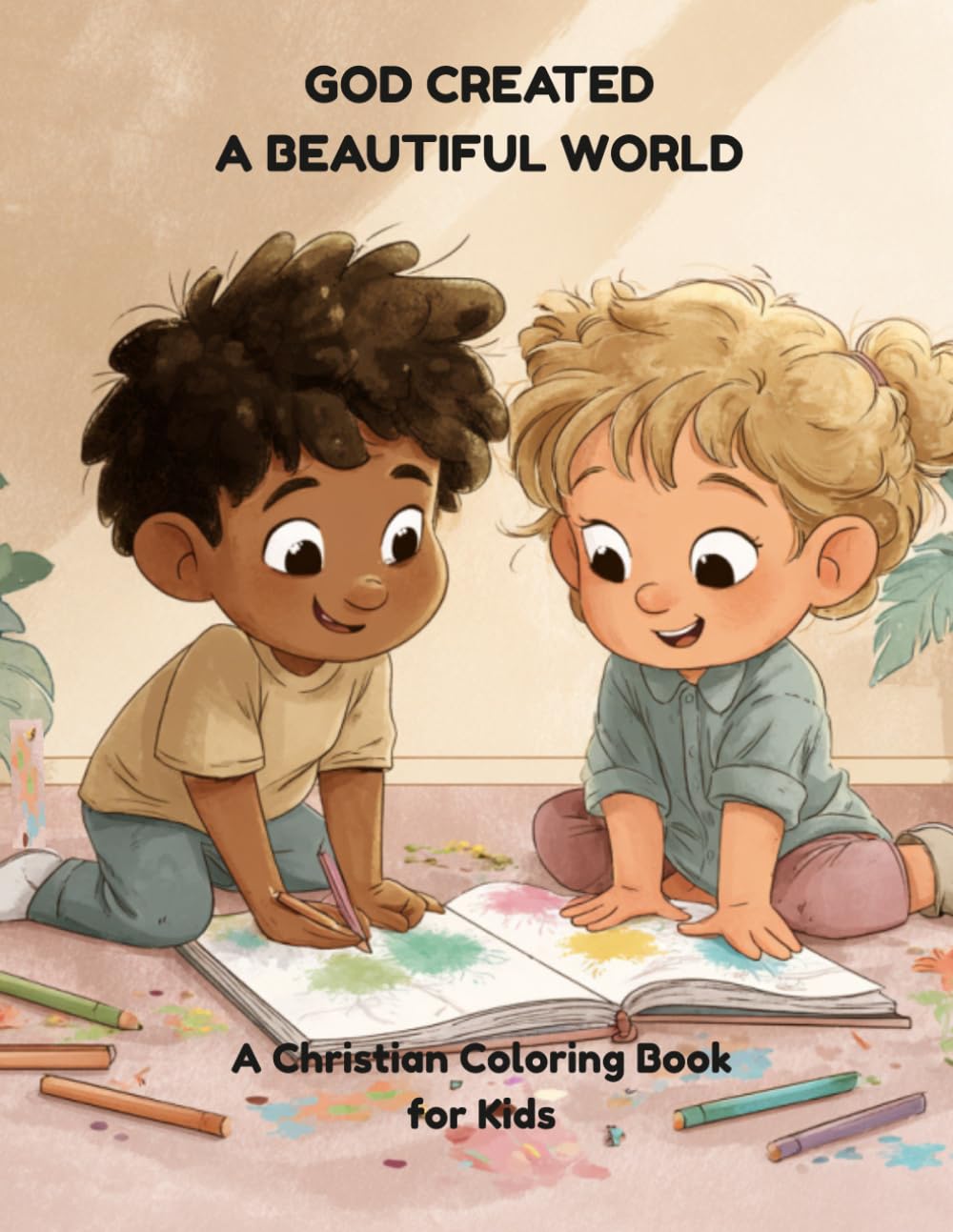 God Created a Beautiful World: A Christian Coloring Book for Kids