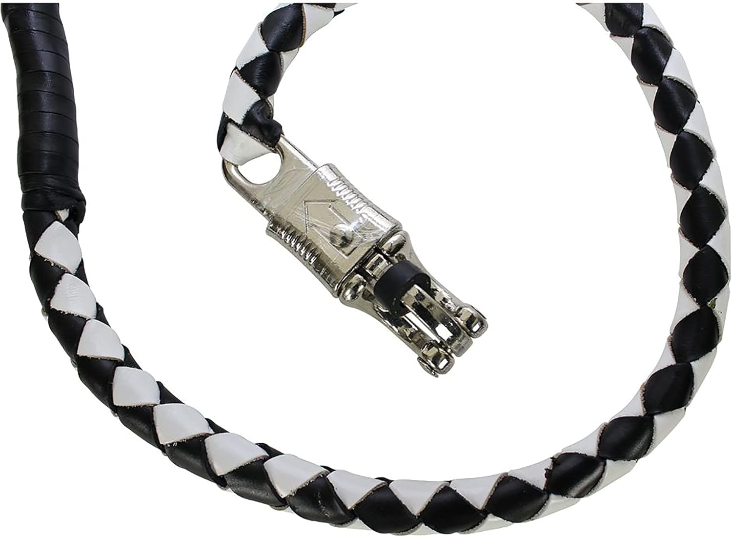 Dream Apparel 36" Leather Motorcycle Get Back Whip for Handlebar Fringed Biker Whip, Black and Green : Automotive