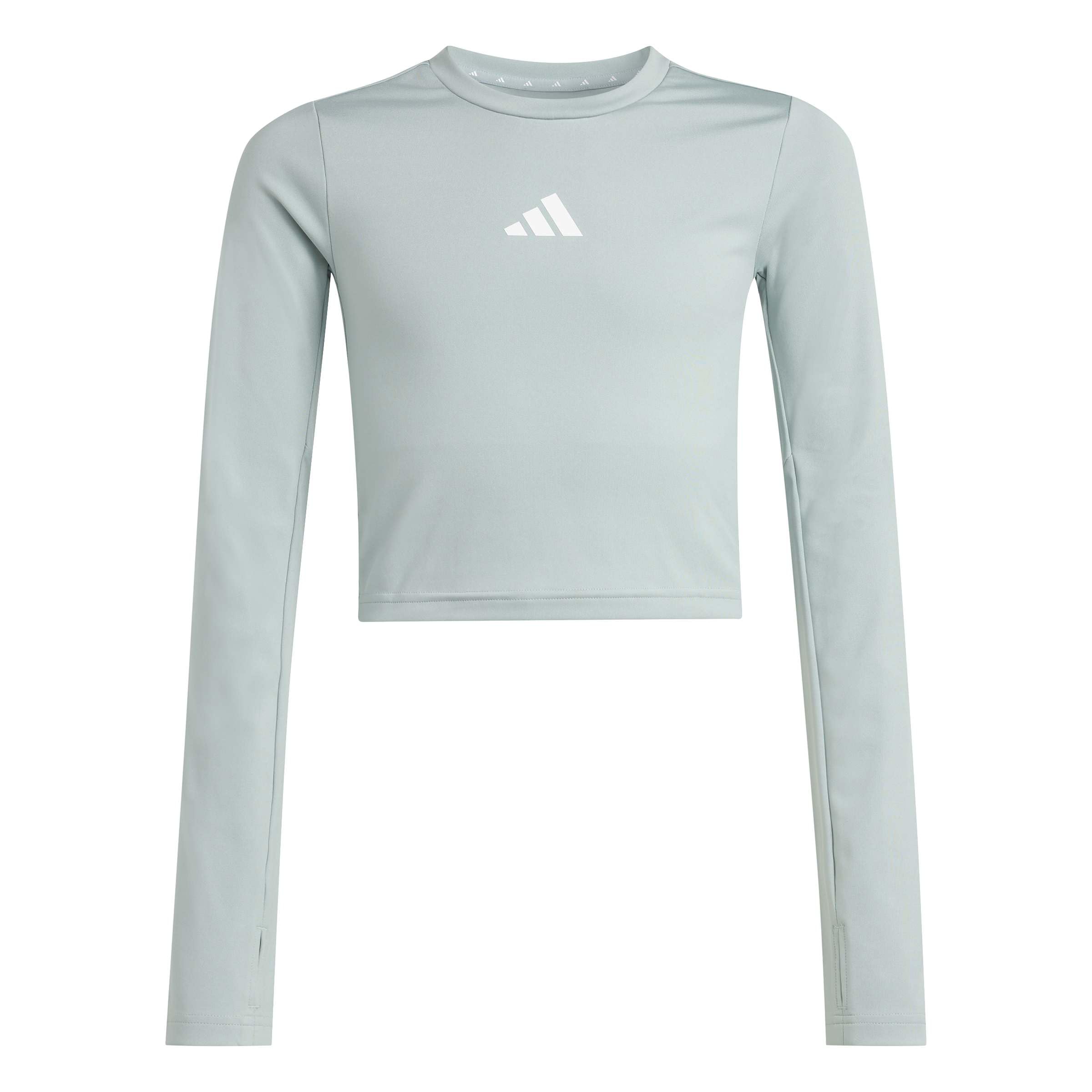 adidas Girl's Techfit Longsleeve TEE, Wonder Sage/White, 13-14 Years