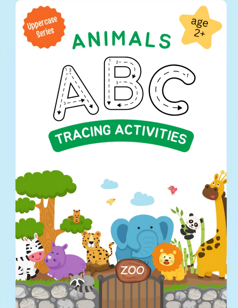 Alphabet Uppercase Tracing Activities Workbook Colorful Cute and Childish