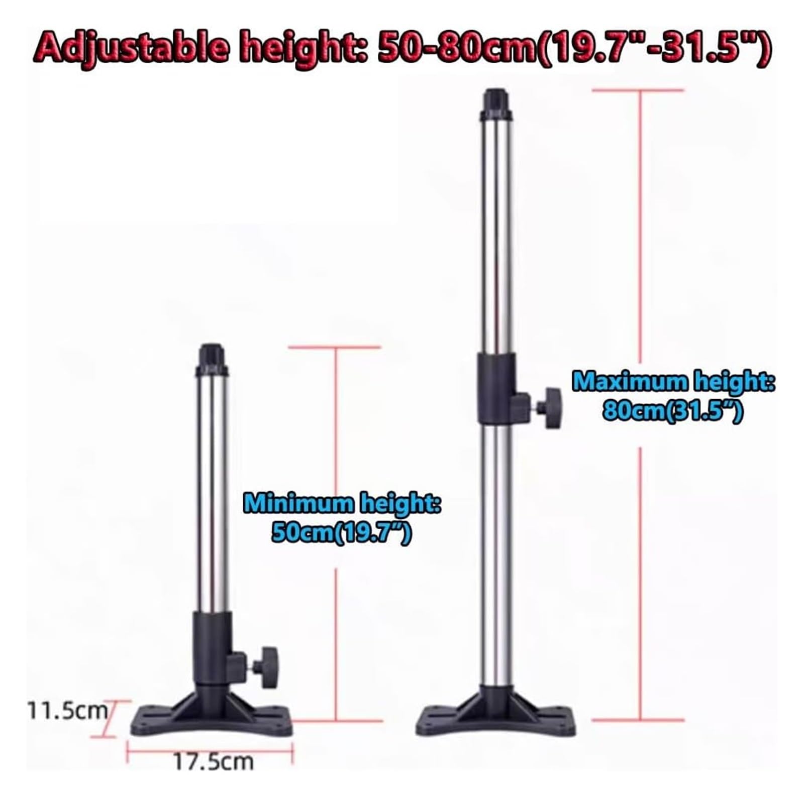 Teleskopowe wsporniki do umywalek podblatowych(2*Height 50 80cm(19.7" 31.5"))