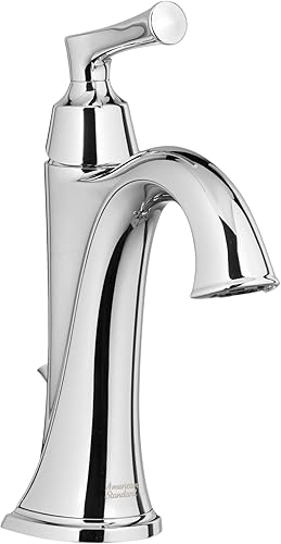 American Standard 7722.101 Estate - Grifo de baño de un solo orificio - Incluye drenaje desplegable de metal Speed Connect - Cromo pulido