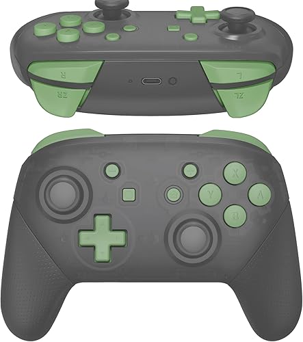Miniatura 3 de eXtremeRate Matcha Green Repair ABXY D-pad ZR ZL L R Teclas para Nintendo Switch Pro, juego completo de botones de repuesto con herramientas para