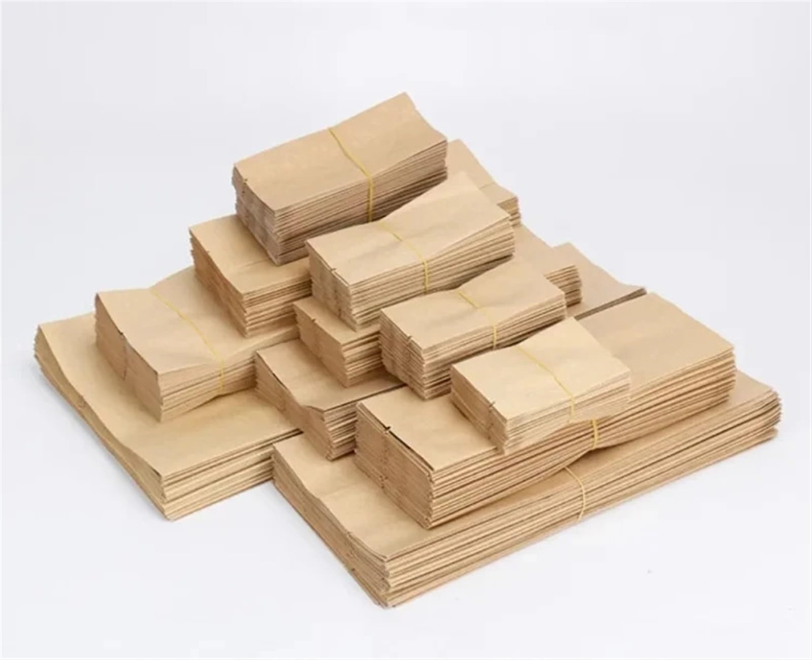 Torby papierowe Kraft, Torebki boczne z papieru pakowego do majsterkowania Przekąski na herbatę Przechowywanie cukierków Wiele rozmiarów Opakowanie 100 sztuk(175x330x70mm)