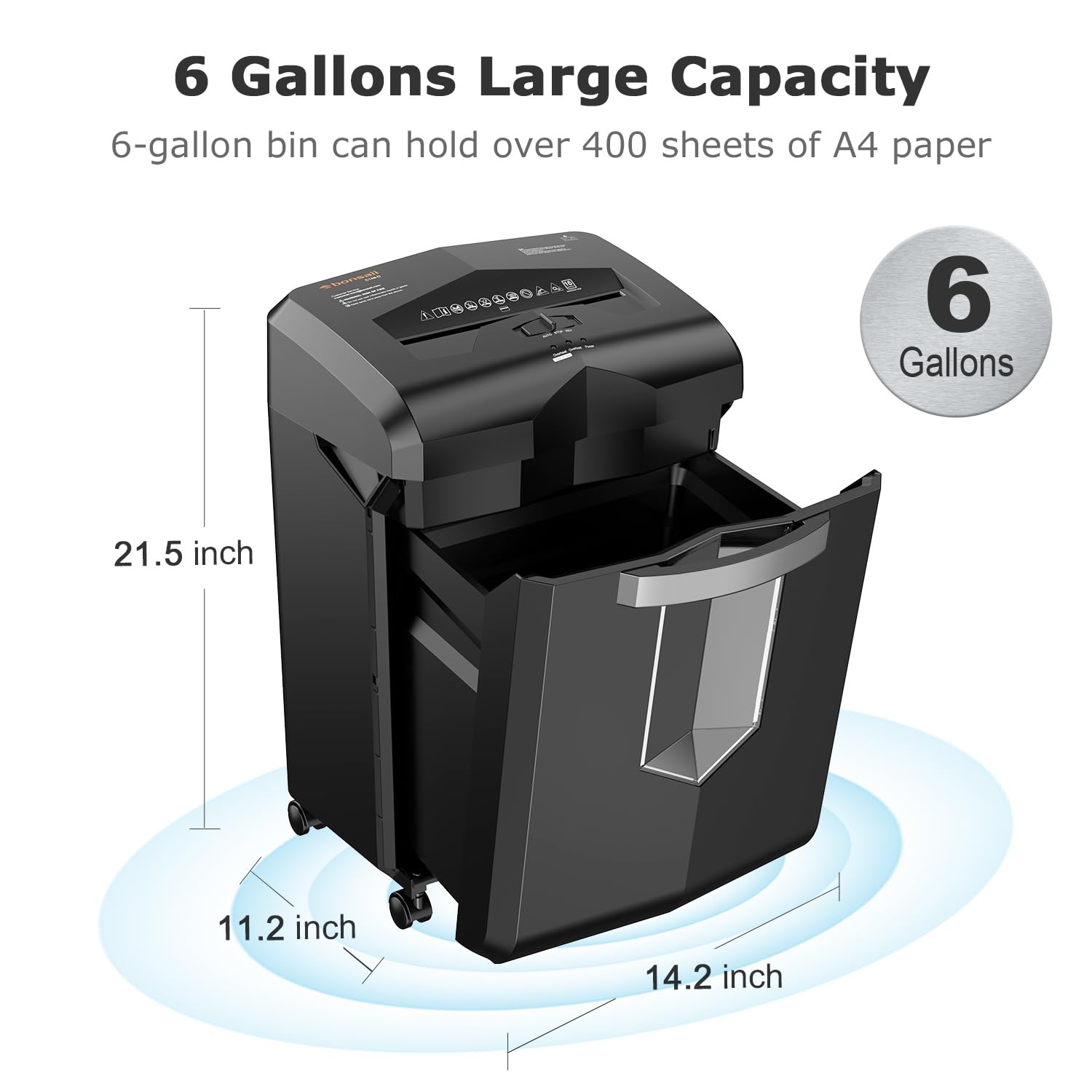 Bonsaii 16-Sheet Micro-Cut 60-Min Run Paper Shredder Heavy Duty — Amazon image 6