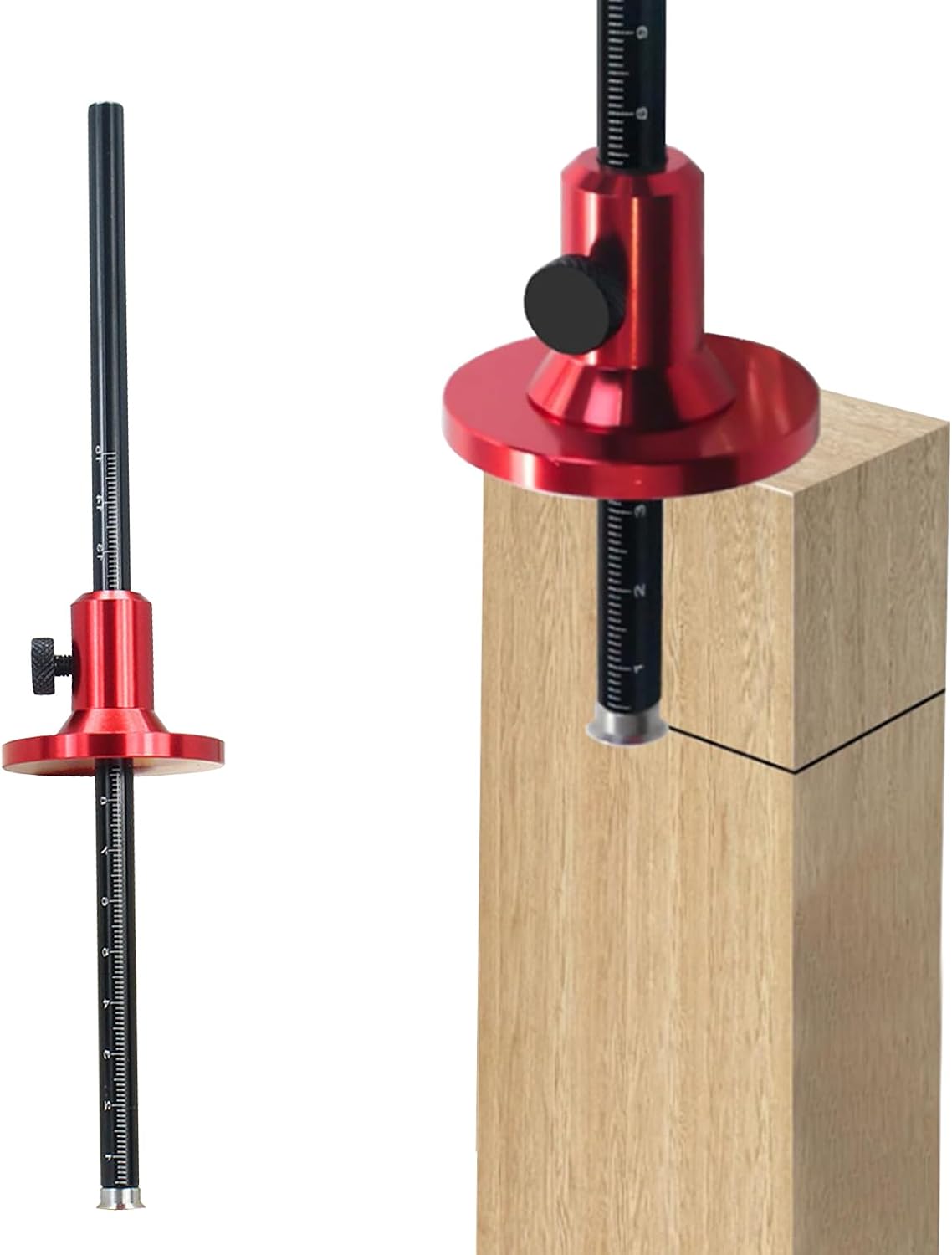 Wheel Marking Gauge, Aluminum Alloy Scriber Marking Tools Woodworking Mortise Parallel Scribing Tool with Metric and Inch Scales