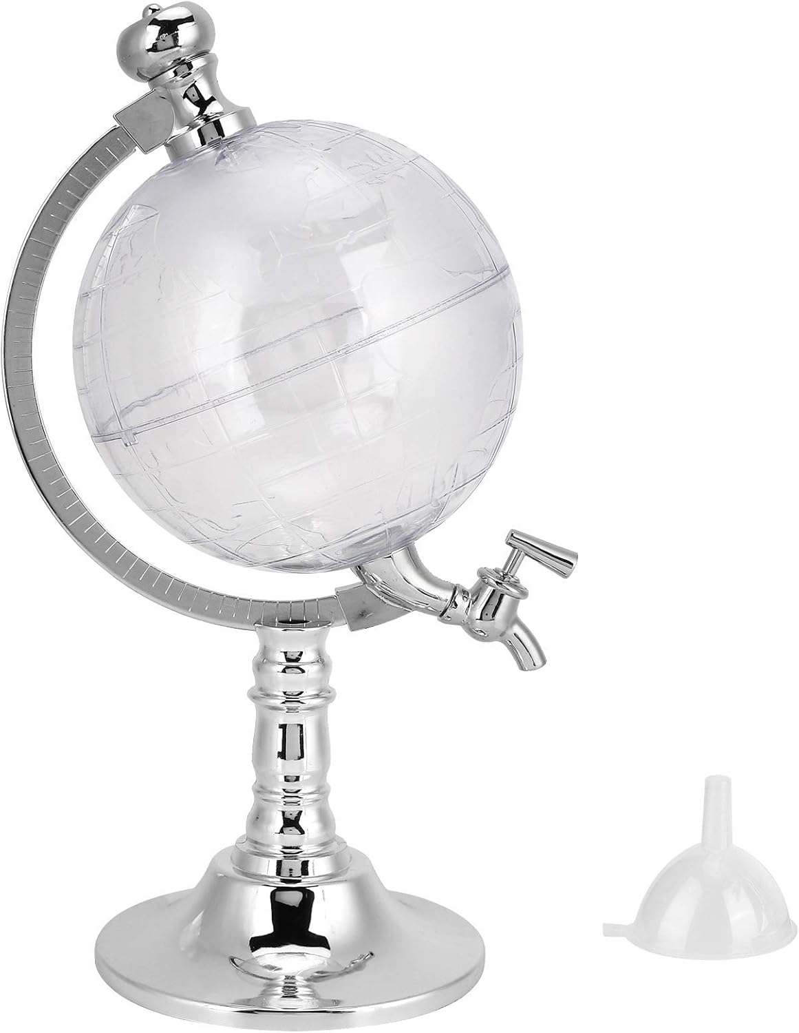 Globes Whiskey Decanter, 50oz/1.5L Whiskey Decanter Set with Tap, Home Bar Club Party Liquor Dispenser for Vodka, Bourbon, Brandy, Tequila, Juice, Funny Gift Ideas for Him, Husband, Father