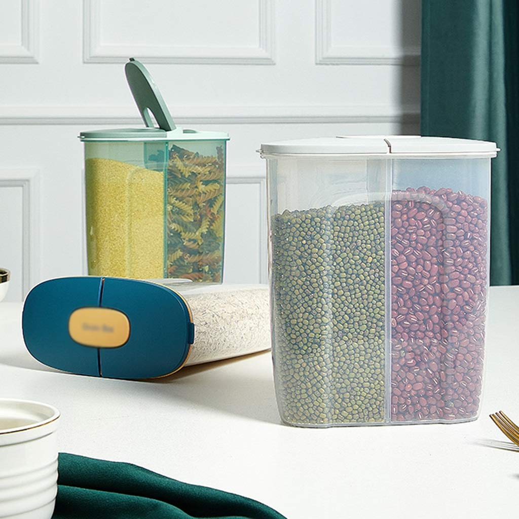 Gewürzdosen, Vorratsdosen for die Küche, Frischhaltedose aus Kunststoff, transparent, mit verbesserten Deckeln, luftdicht, for die Küche, Kanister for gemischte Körner, versiegelte Dose, nützlicher Be