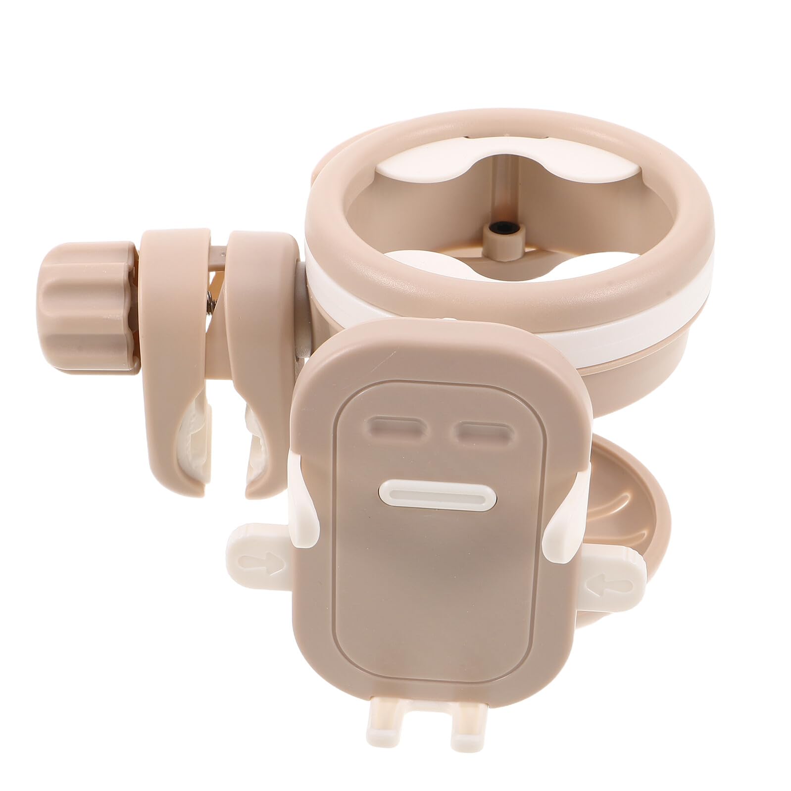 Portabicchiere 3 in 1 per Passeggino Supporto Telefono Abs Khaki | Biberon e Borracce, Uso in Esterni e Uscite, Accessorio Compatto per Genitori