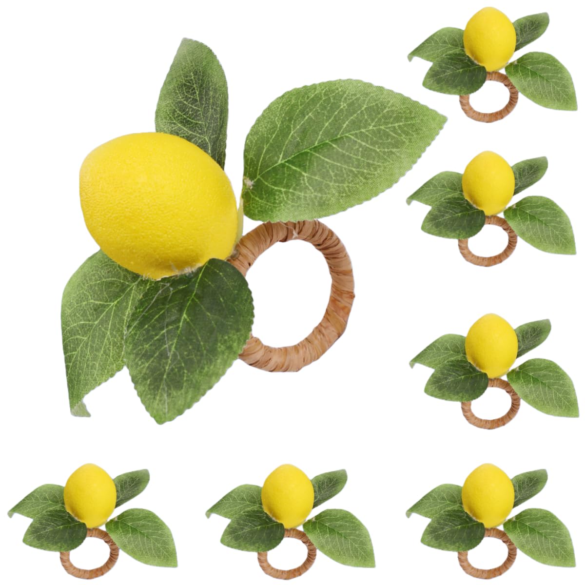 Rond De Serviette De Table Lot de 50 Ronds De Serviette Citron Jaunes pour Mariage Hôtel Vacances Dîner De Famille Anniversaire