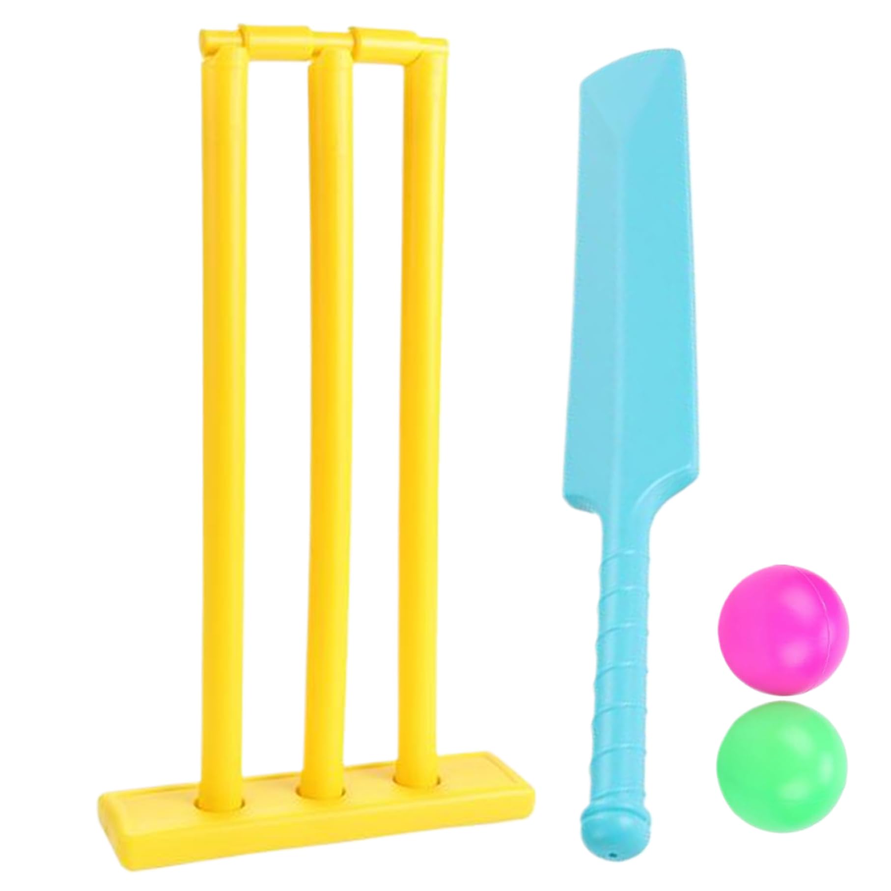 Ensemble de Cricket pour Enfants, kit de Cricket avec Batte ABS, souches, 2 balles, Jeu d'interaction Parent-Enfant pour Jardin, Plage, Maison, équipement pour en
