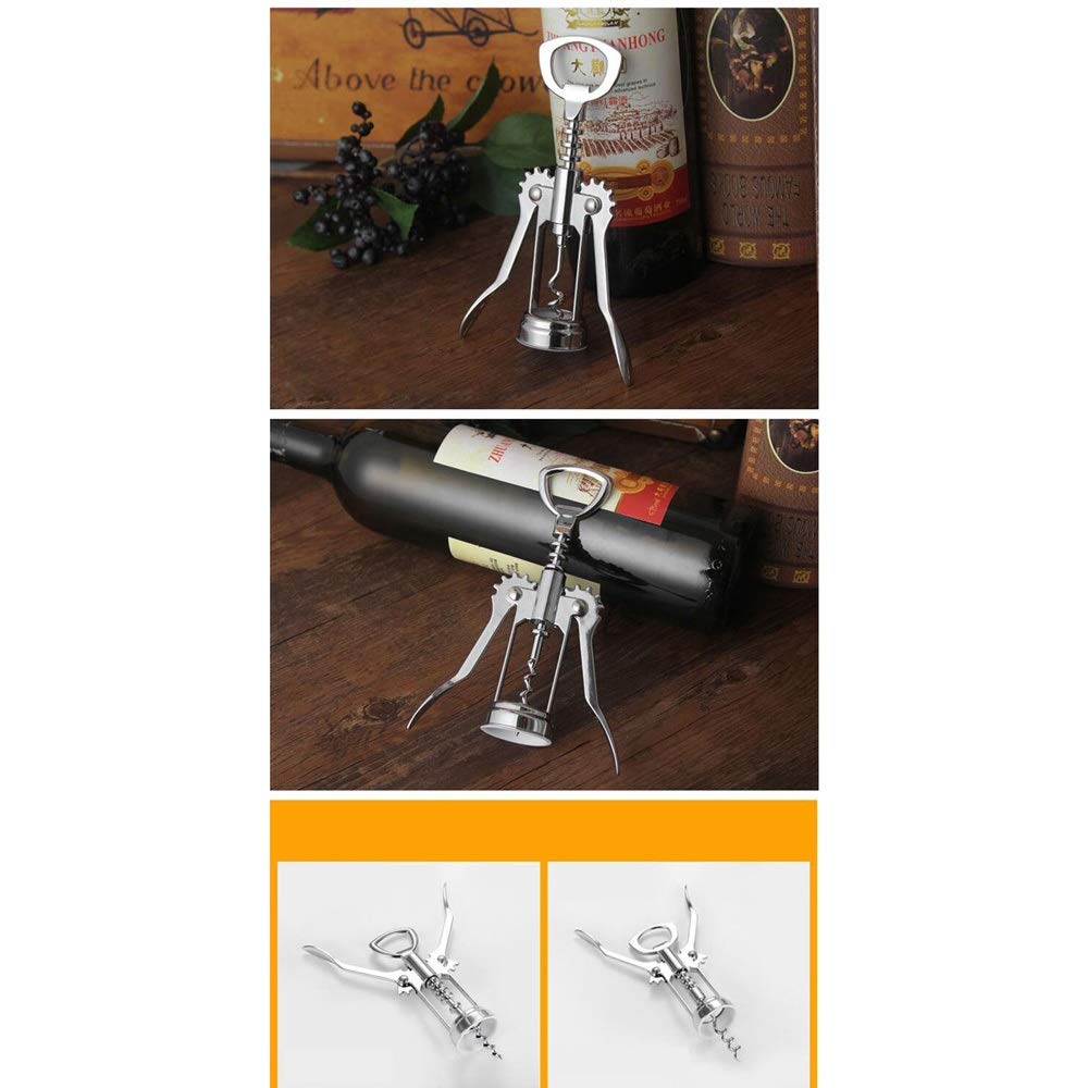 Tragbarer Edelstahl Rotweinöffner Flügeltyp Metall Sommeliers Wein Korkenzieher Flaschenöffner Korkenzieher Wein Korken Entferner