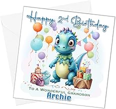 Personalised Dinosaur Birthday Card for Son Grandson 1st 2nd 3rd 4th 5th Nephew Brother Godson Boys Boy Roarsome Birthday 6th 7th 8th 9th 10th