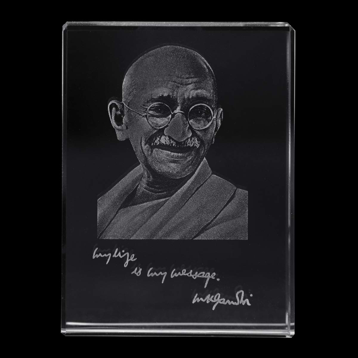 Buy Gandhiji Souvenir Mahatma Gandhi Smiling Portrait Crystal