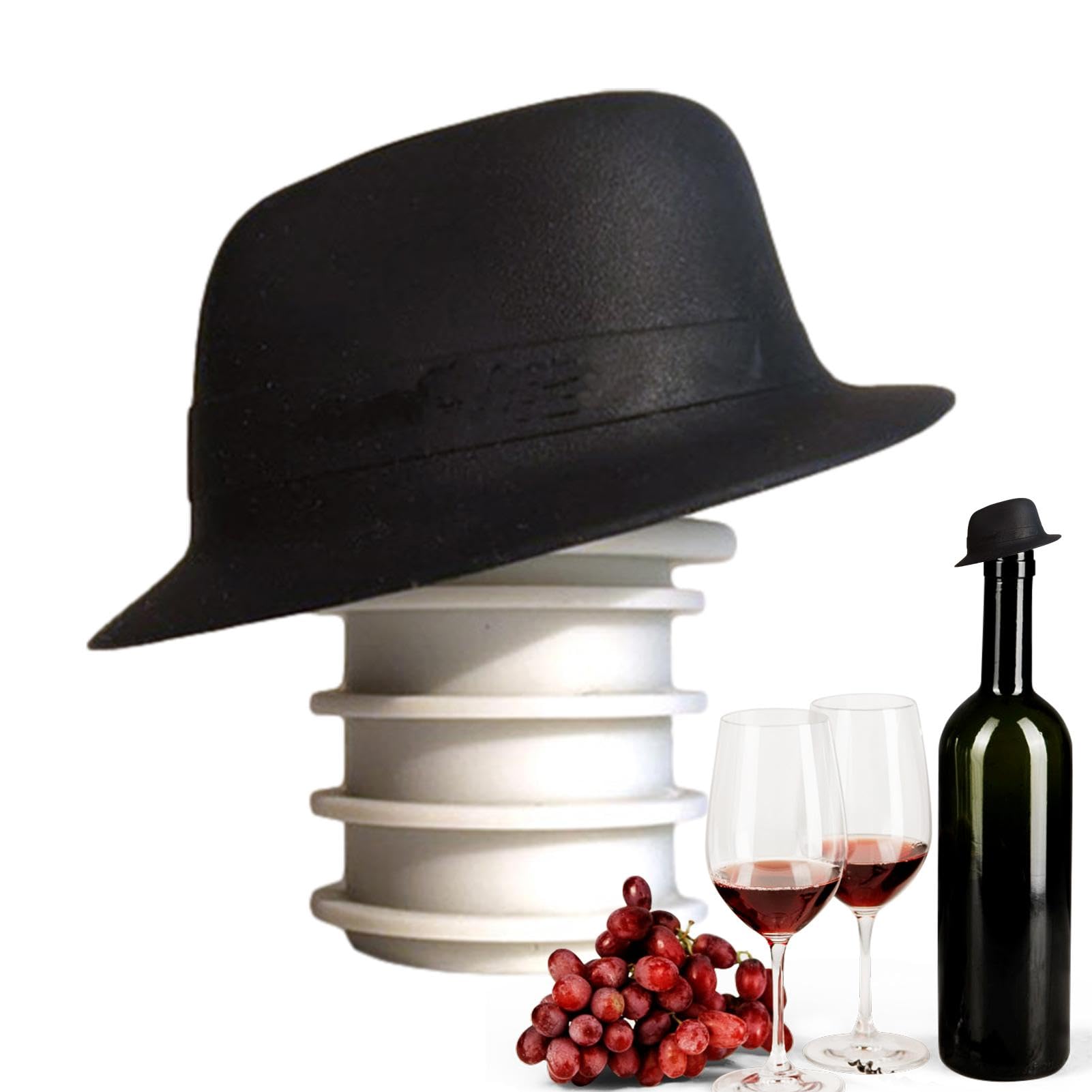 Afdekmachine Voor Glazen Flessen Creatieve Siliconen Cowboyhoed Accessoires