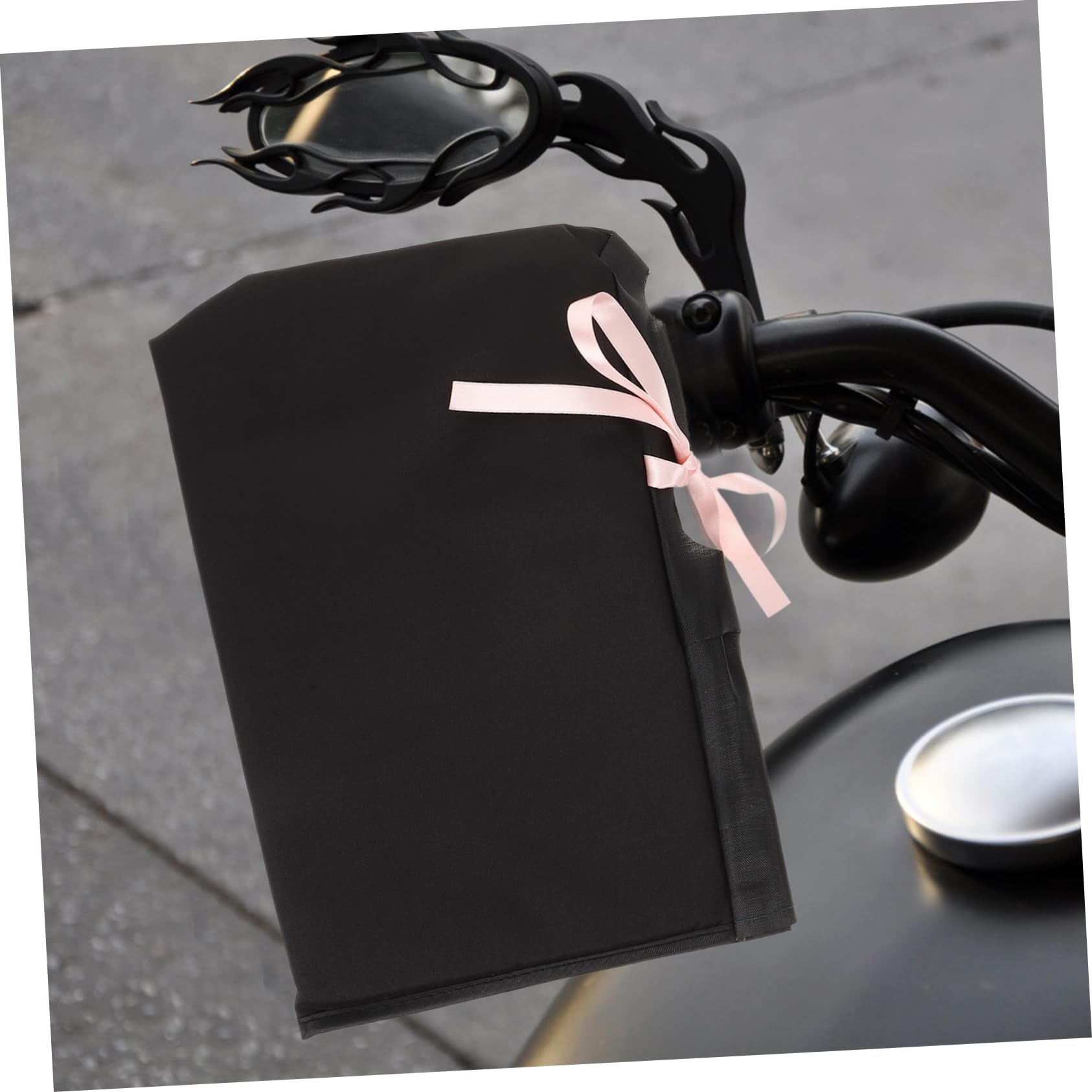 KOMBIUDA Guanti da Manubrio per Moto, Manicotti Termici Neri in Pelle e Peluche, Antivento, Protezione dal Freddo per Mani e Articolazioni, | Peluche e Limitation Leather, Antivento per Mani e Articolazioni, Guida su Motociclette
