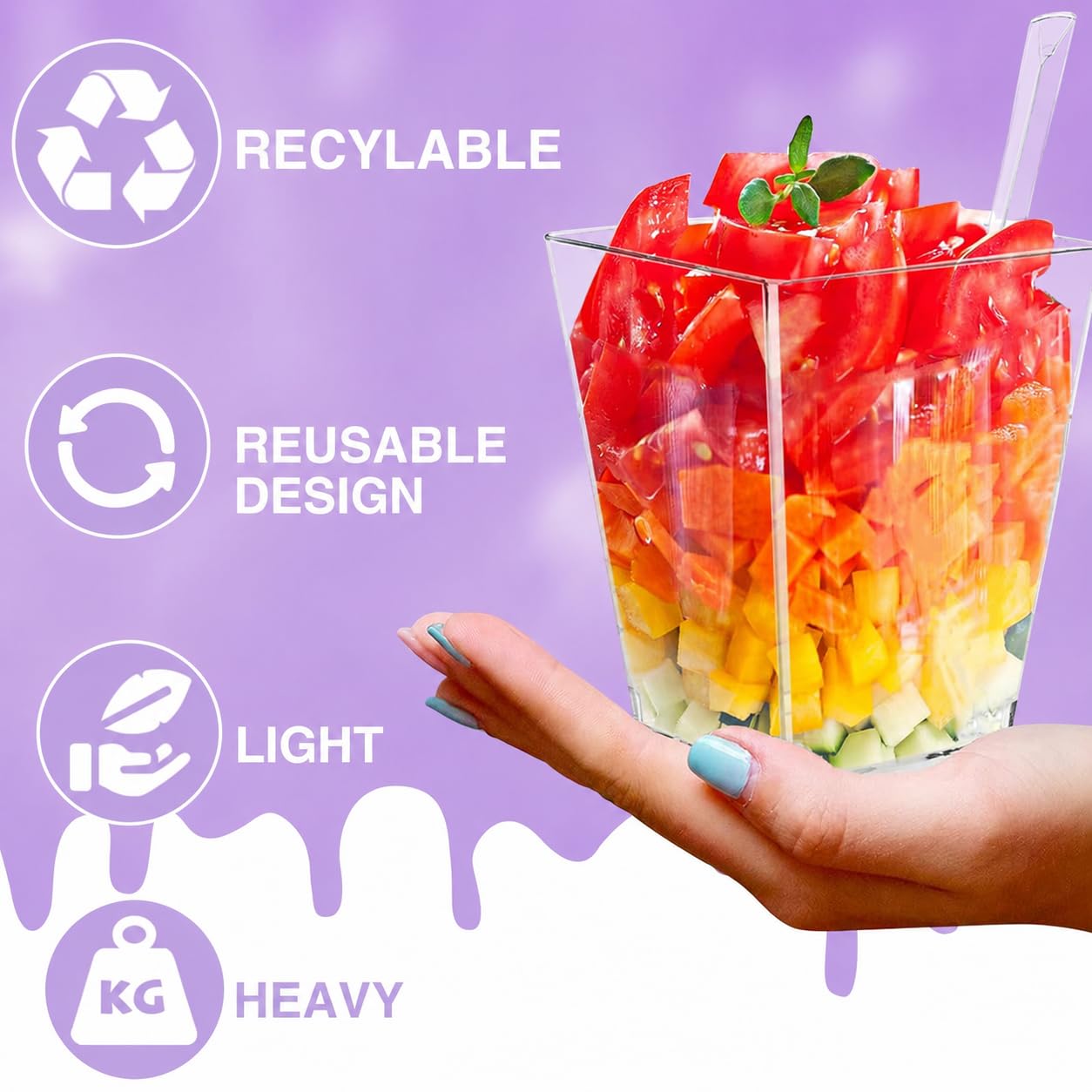 Verrines Plastique, 50 Pièces Verrine Plastique Aperitif, 55 ml Verrine Verrines Plastique, 50 Pièces Verrine Plastique Aperitif, 55 ml Verrine