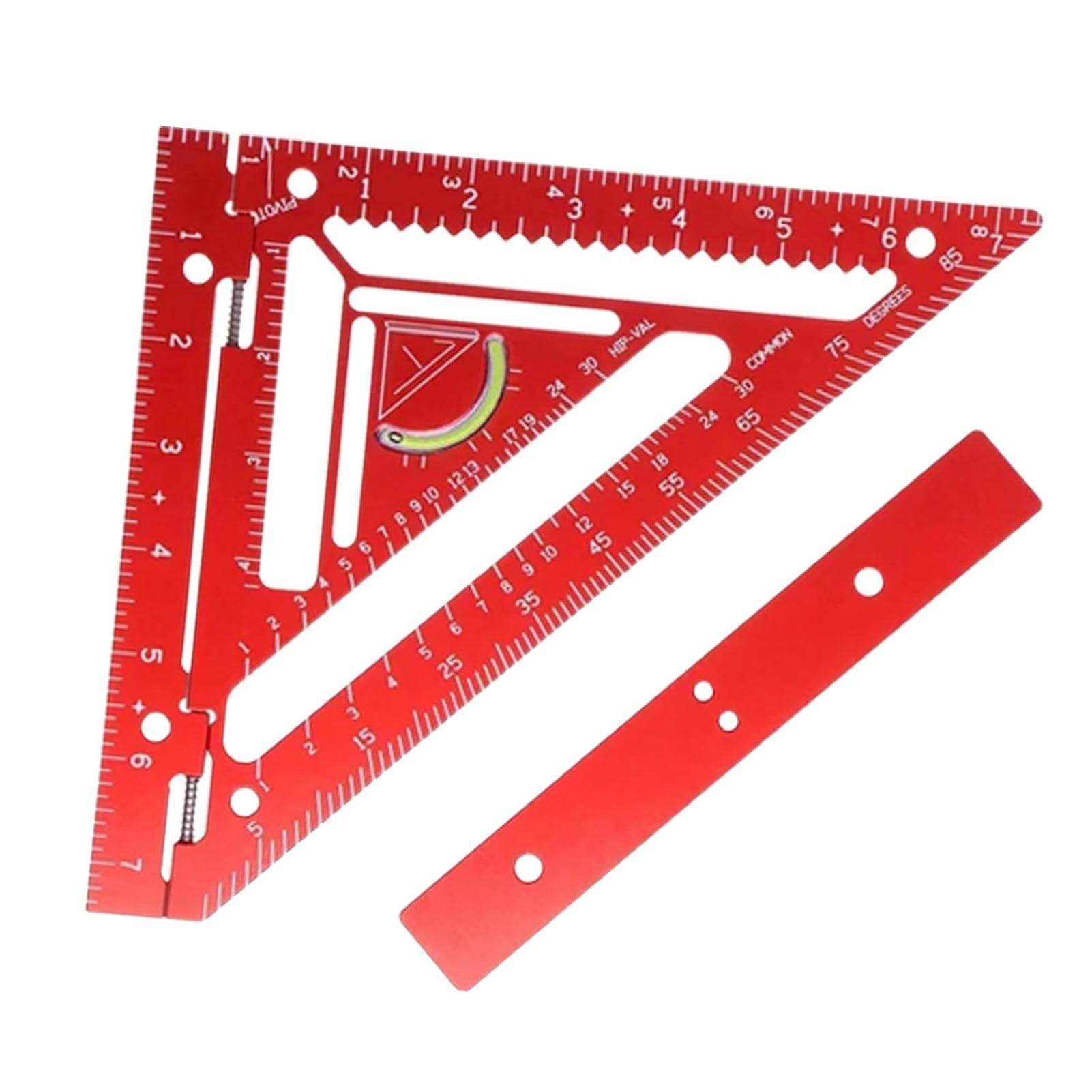 Professionelles Winkelmaßwerkzeug aus robuster Aluminiumlegierung für die Holzbearbeitung – Dreieckslineal zur Winkelmessung und -markierung