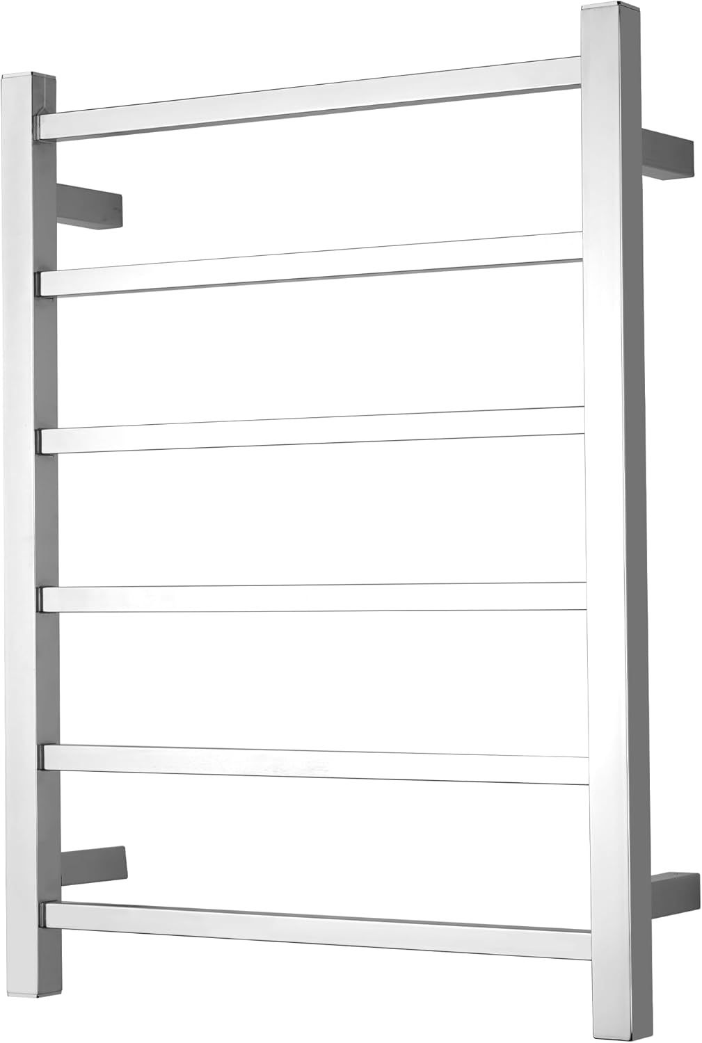 Electric Towel Warmer - Wall Mounted Bathroom Heated Towel Rack, Plug-in Design & Brushed Stainless Steel Finish Polished Etw13 6 Bar