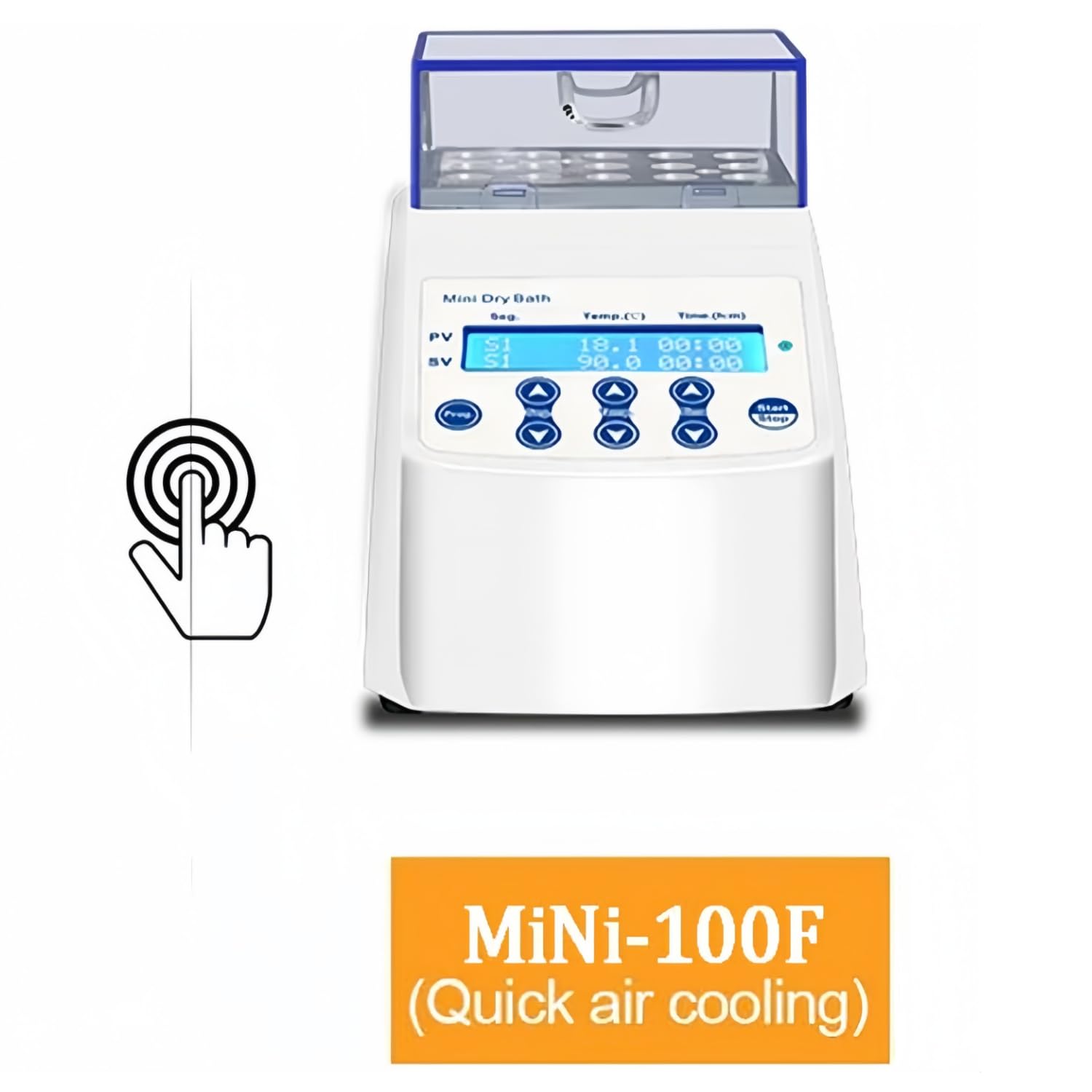 Inkubator do kąpieli suchej, cyfrowy grzejnik termostatyczny, 100℃ z wyświetlaczem LED, 5 konfiguracji programów, czas 0-100 h dla laboratoriów i badań akademickich