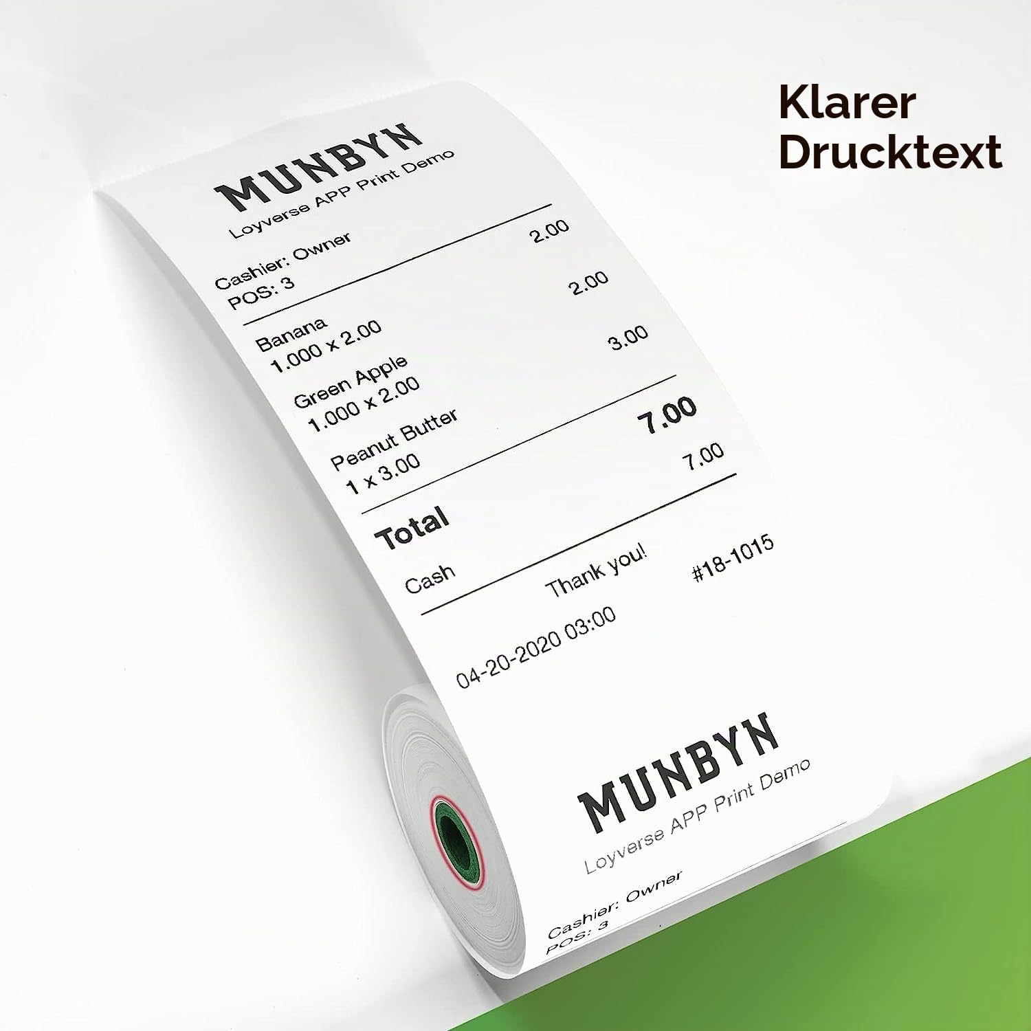 MUNBYN Premium 10 Stk. Thermopapier 80 * 50mm kassenrollen thermorollen bonrollen Thermo bonpapier Thermo-bonrolle für Thermodrucker alle 80mm Drucker