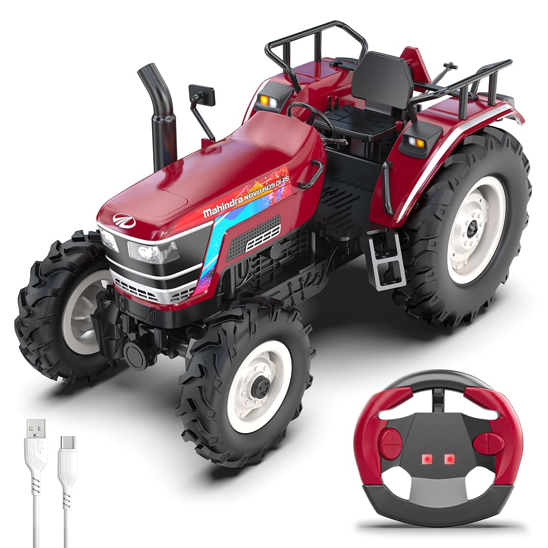 Mahindra NOVO RC Tractor Toy for Kids | Remote Controlled Truck | Type-C USB Rechargeable | Original Licensed Model Vehicle | Gift for Boys & Girls 3+ Years-image-6