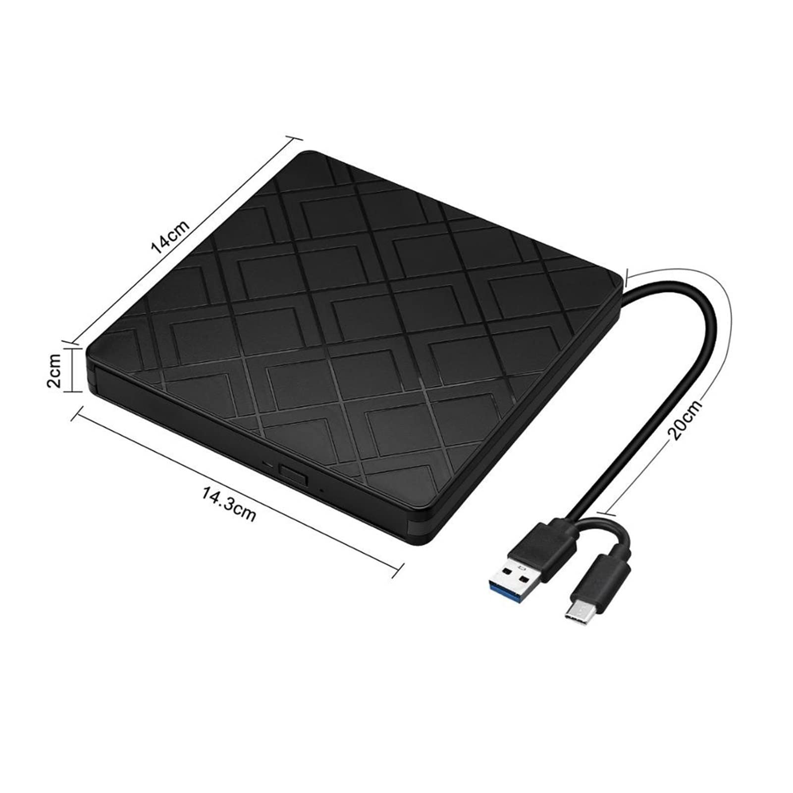 Externo DVD Conducir Usb3.0 Escribe C RW CD Rewriter Burner Portable Drive Player Portátil(USB3.0 Type-c)