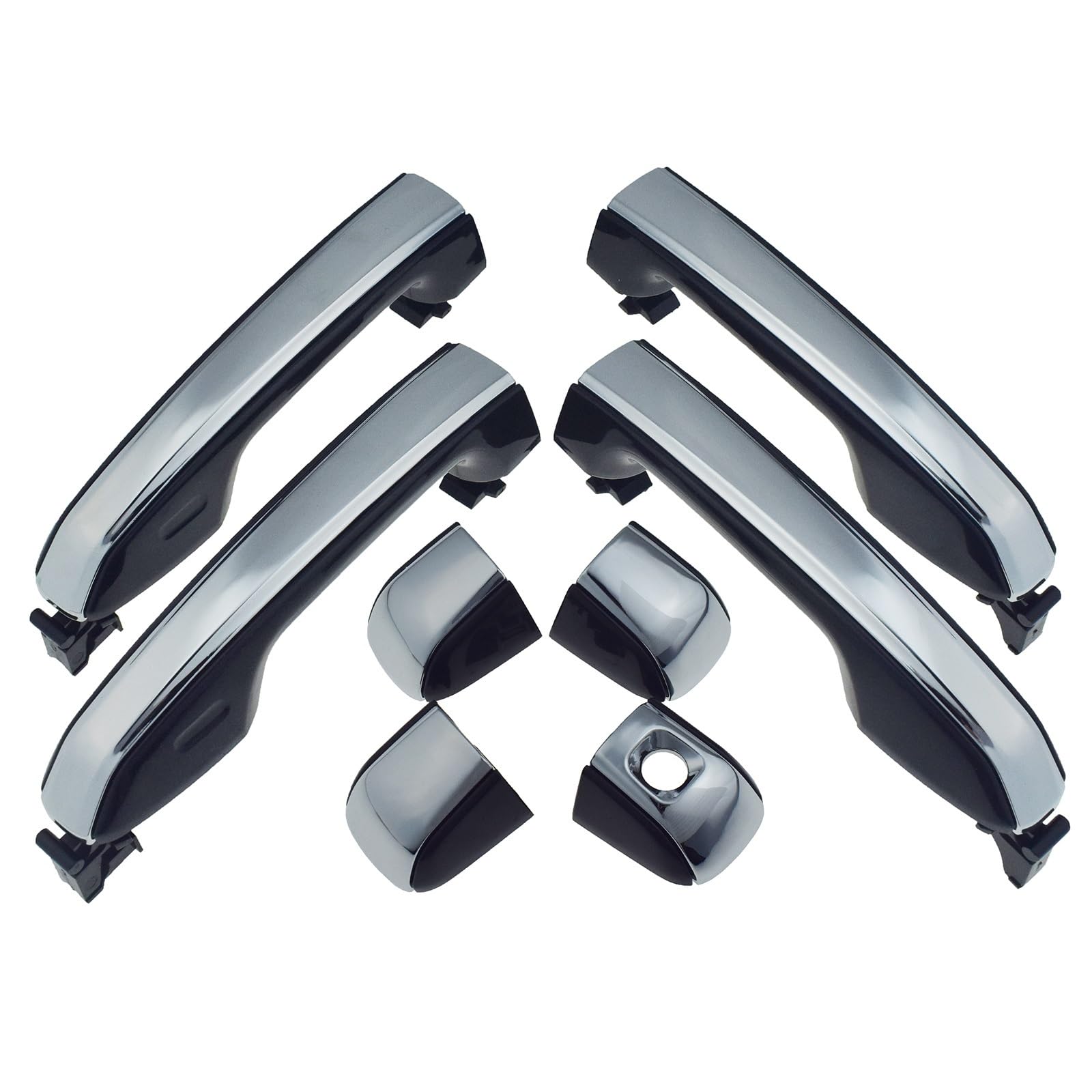 CGMIBOZ Chrome Exterior Door Handle for 69250-60070 69210-60160 -60170 for 2010-2016 for Toyota 4Runner for Lexus GX460(A Set(4 pcs))