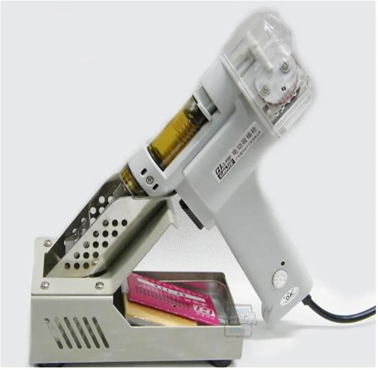 Automatic Suction Tin Electric Absorb Gun PN-998 Electric Vacuum Double-Pump Solder Sucker Desoldering Gun 110/220V 100W(B-220V)