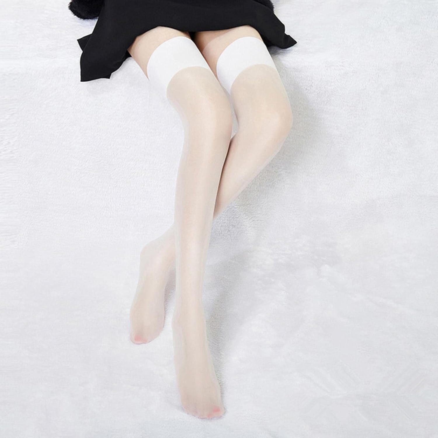 Glitter Stockings Oil Shiny Thigh High Ultra Thin Transparent Pantyhose Women Long Medias,Wit-A