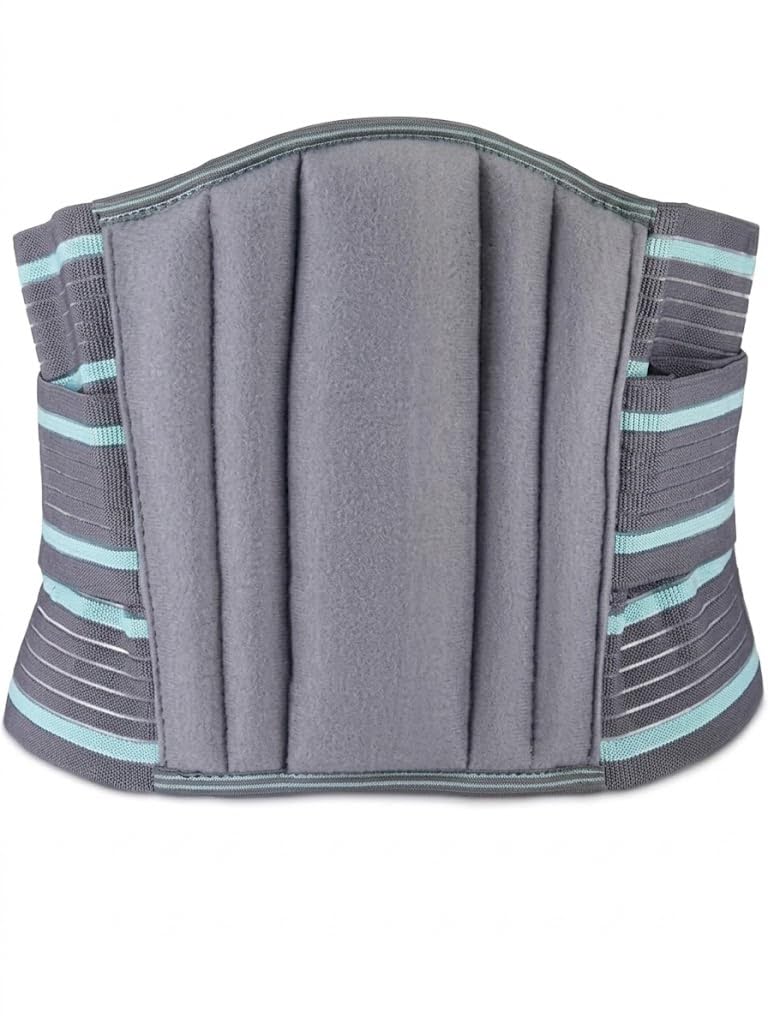 Premium Lumbar Support Belt with Breathable Mesh and Adjustable Compression Straps for Lower Back Pain Relief and Posture Correction (Blue)-image-33