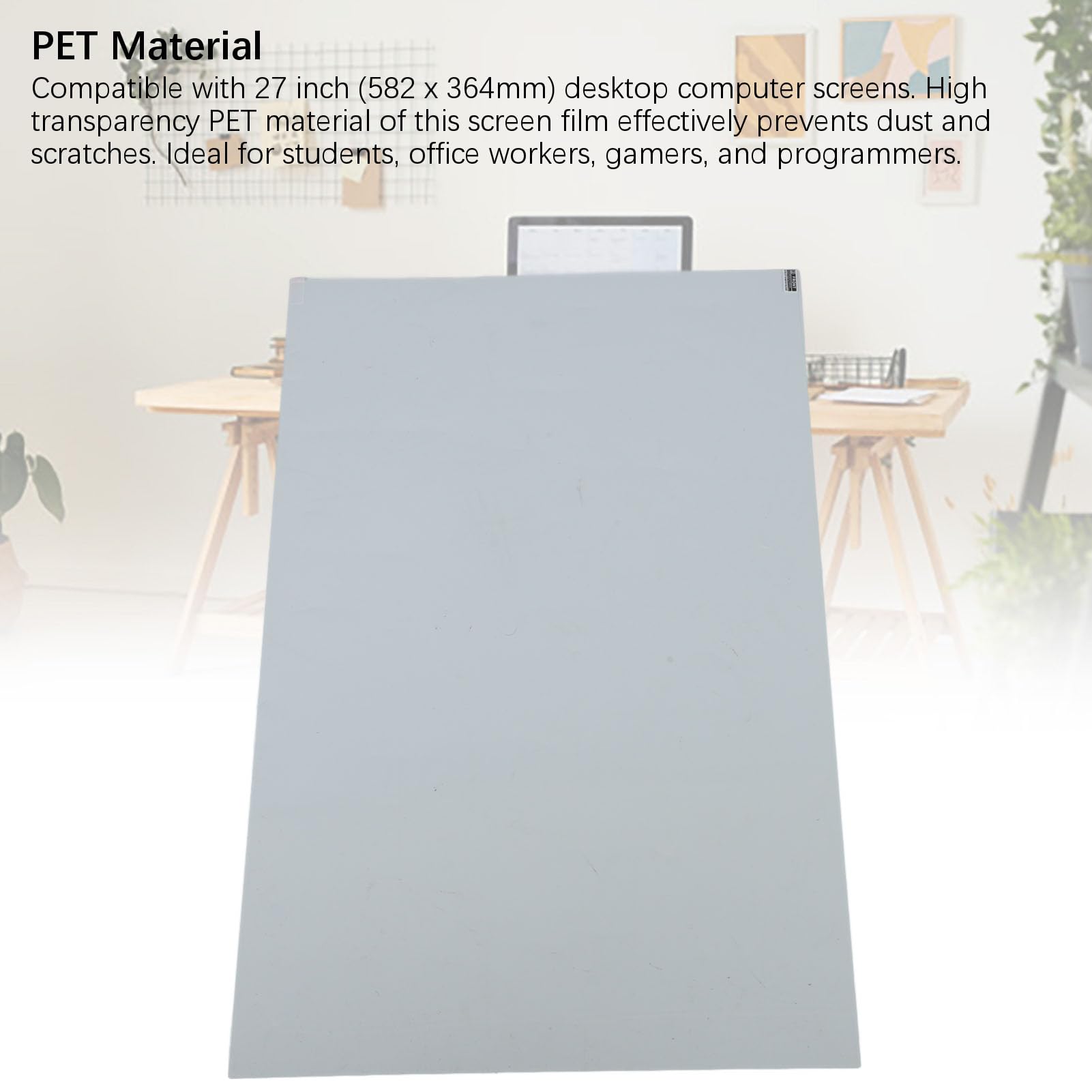 Pellicola per Filtro Luce Blu da 27 Pollici per Computer, Prevenzione delle, Cura degli Occhi, Resistente Ai Raggi UV per Programmatori