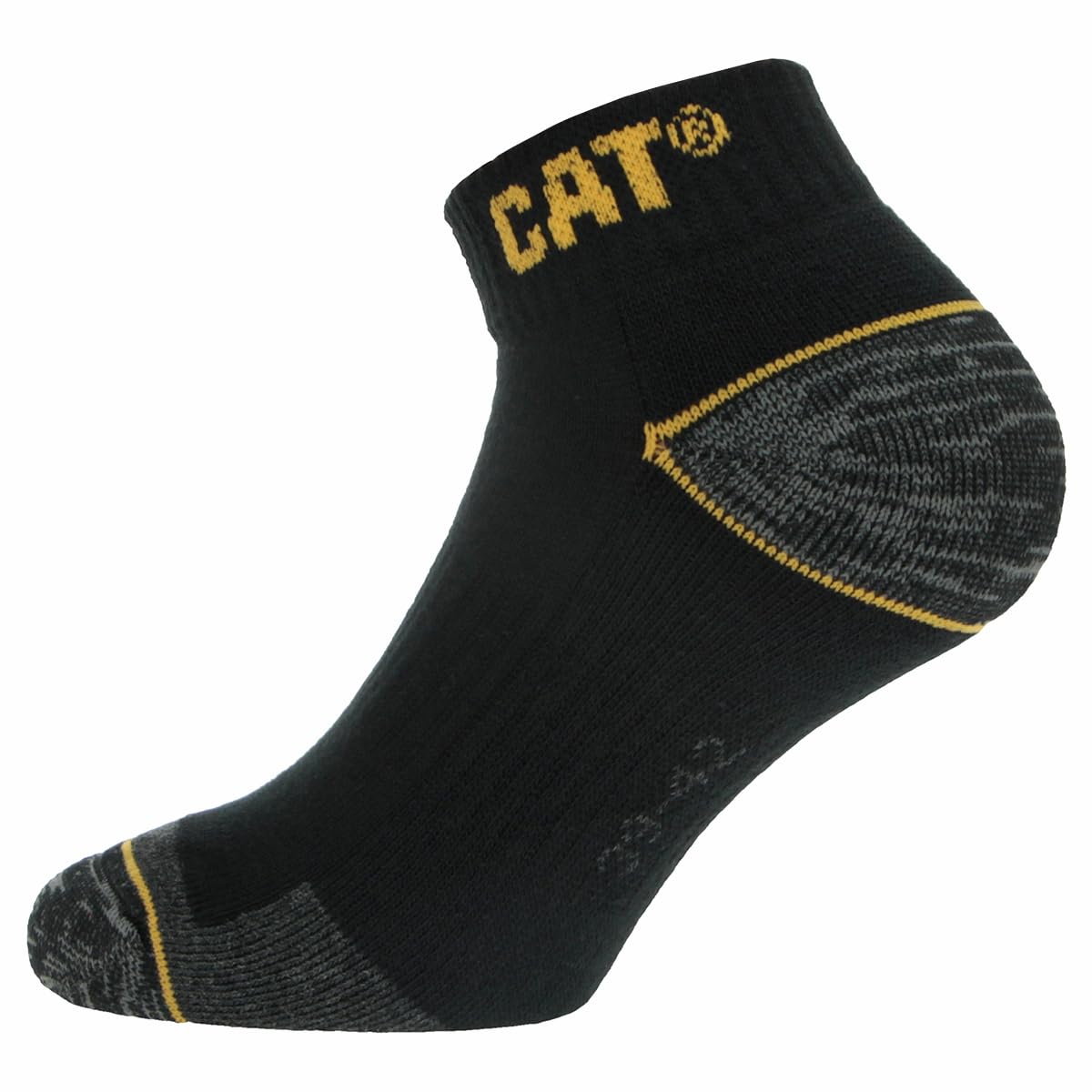 Caterpillar 6 Paia Calze Sneaker Lavoro - Punta Tallone Rinforzati - Supporto Arco Plantare - Cotone
