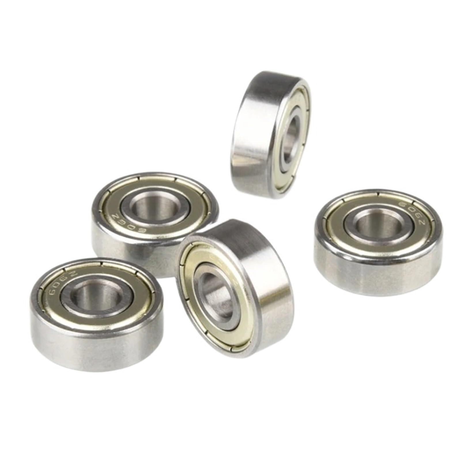 Gqnblvhzupdm 5Pcs-15Mm Industrial Shaft Bearings, 5Pcs 696 696Zz 6X15x5mm Roller Wheel Bearing Deep Groove Ball Bearings Pulley