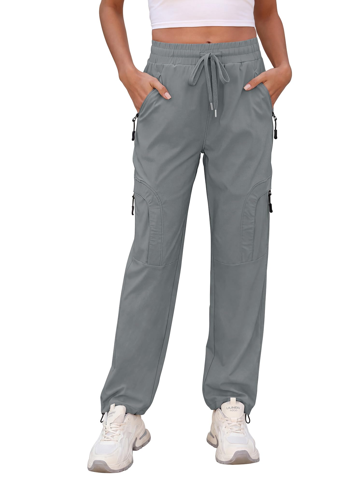 Novastellara Wanderhose Damen Leicht Atmungsaktiv Outdoor Jogginghose Stretch Cargohose Arbeitshose mit Taschen