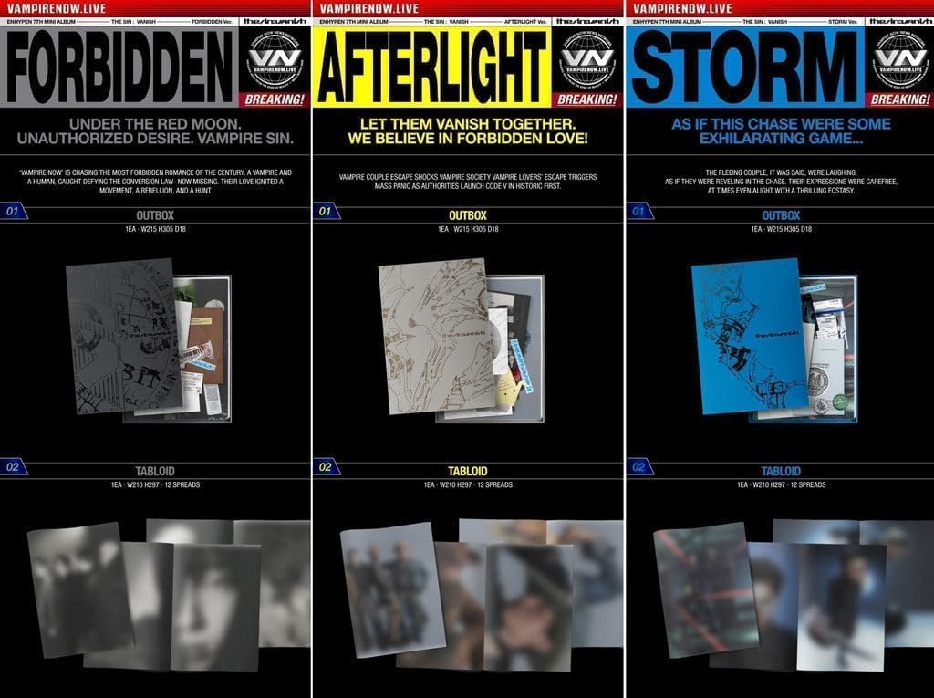 EN-HYPEN THE SIN : VANISH 7th Mini Photobook Album(STORM ver.)