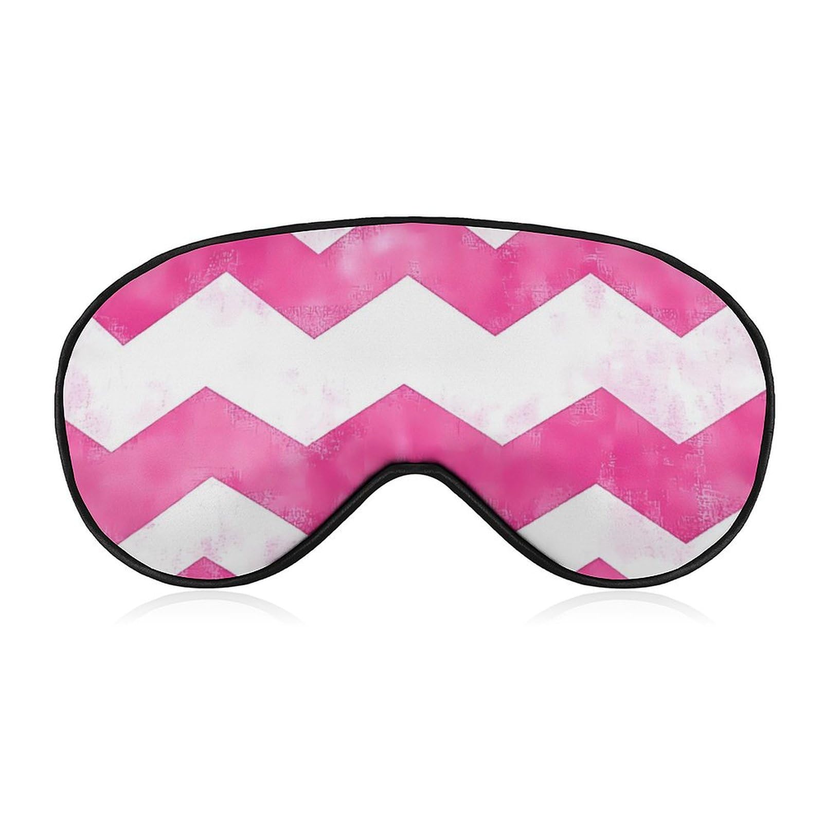 Chevrons Valentine's Day Pattern Sleep Mask Eye Shade Cover Adjustable Strap for Travel Lunch Break Women Men