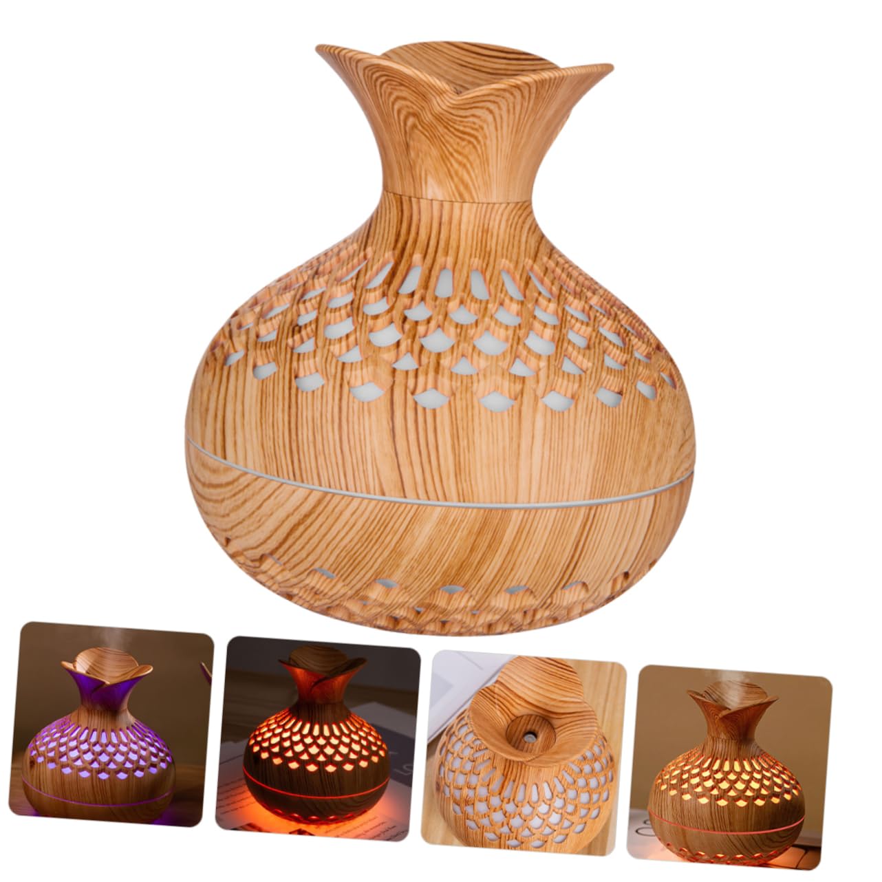Mobestech 4 Pezzi Umidificatore USB da Scrivania con Design Retro e Silenzioso Diffusore Portatile e Decorativo per Rilassante