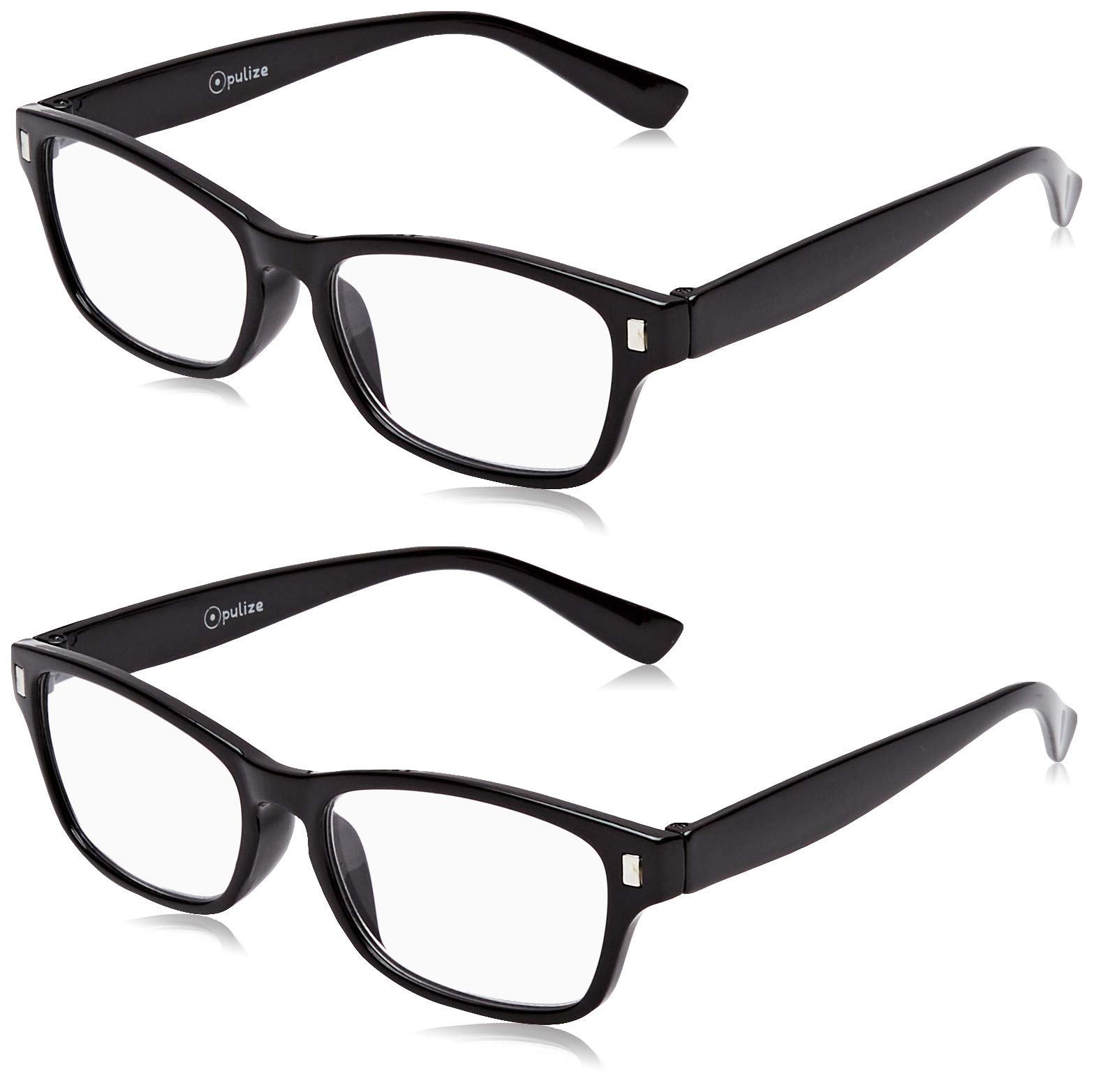 The Reading Glasses Company Black Readers Value 2 Pack Mens Womens RR77-1 +2.00