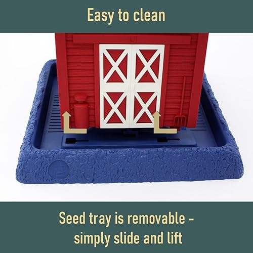 Miniatura 4 de North States Village Collection Americana - Comedero para pájaros de granero fácil de llenar y limpiar. Colgar o montar en poste. Fabricado en